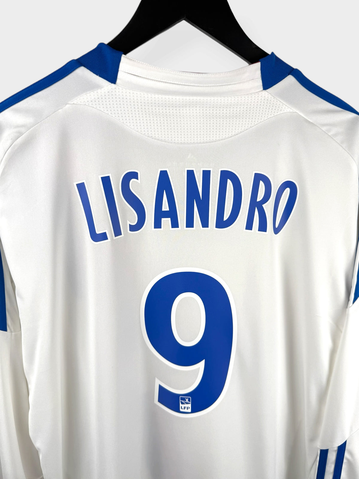 2010-11 OLYMPIQUE LYON HOME SHIRT LS LISANDRO #9 XXL - Authentic Football Club