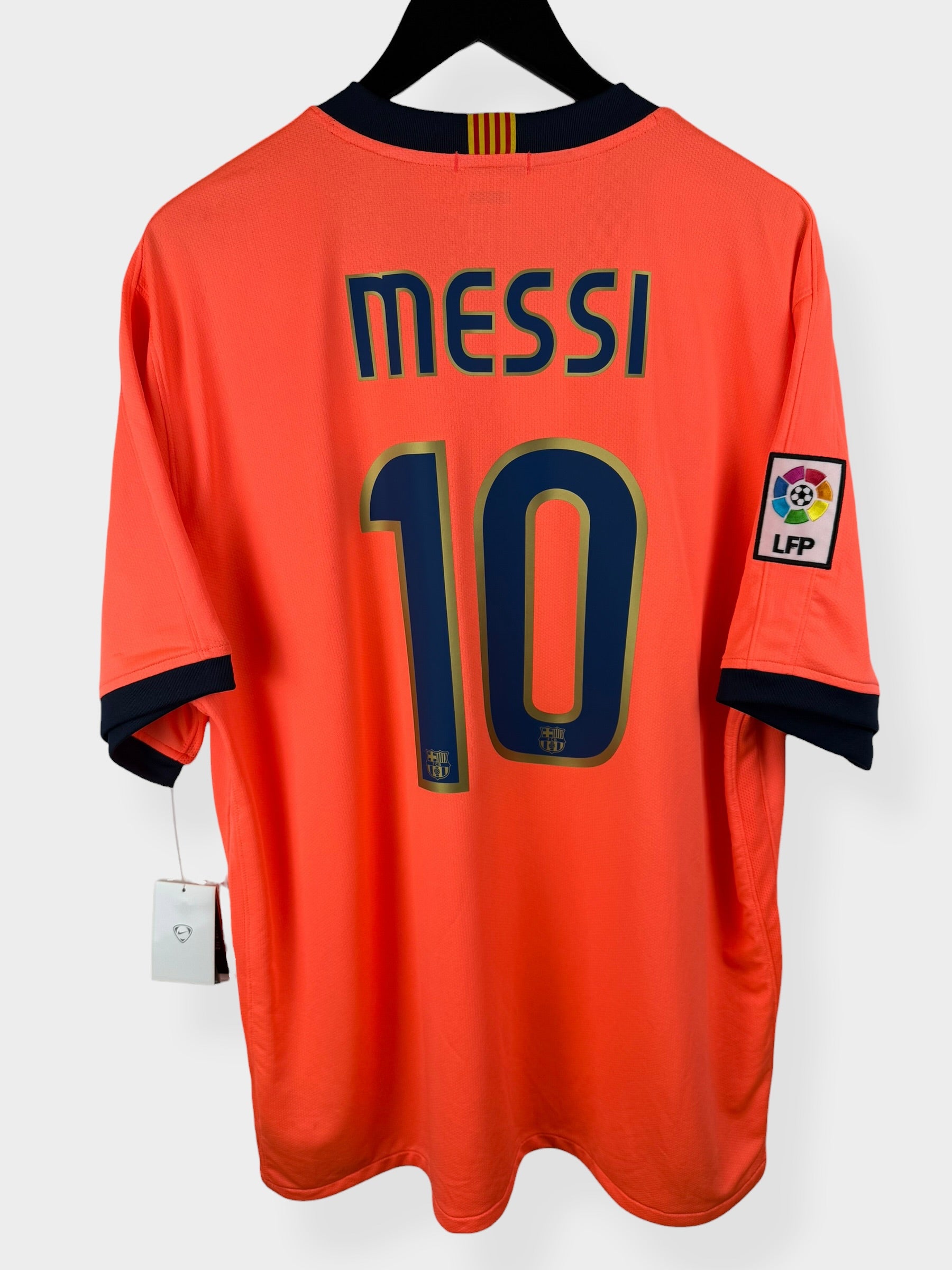 2009-10 BARCELONA AWAY SHIRT MESSI #10 XXL