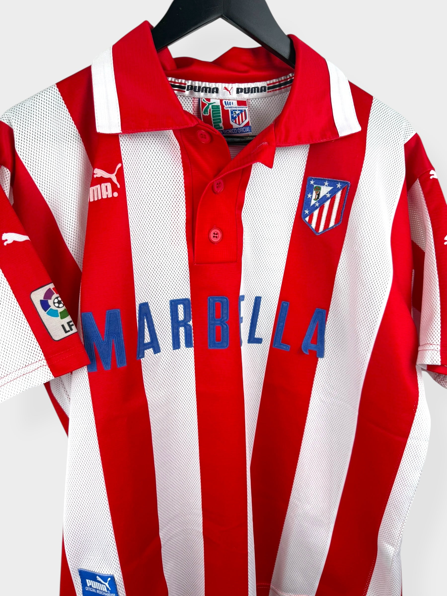 1997-98 ATLETICO MADRID HOME SHIRT M - Authentic Football Club