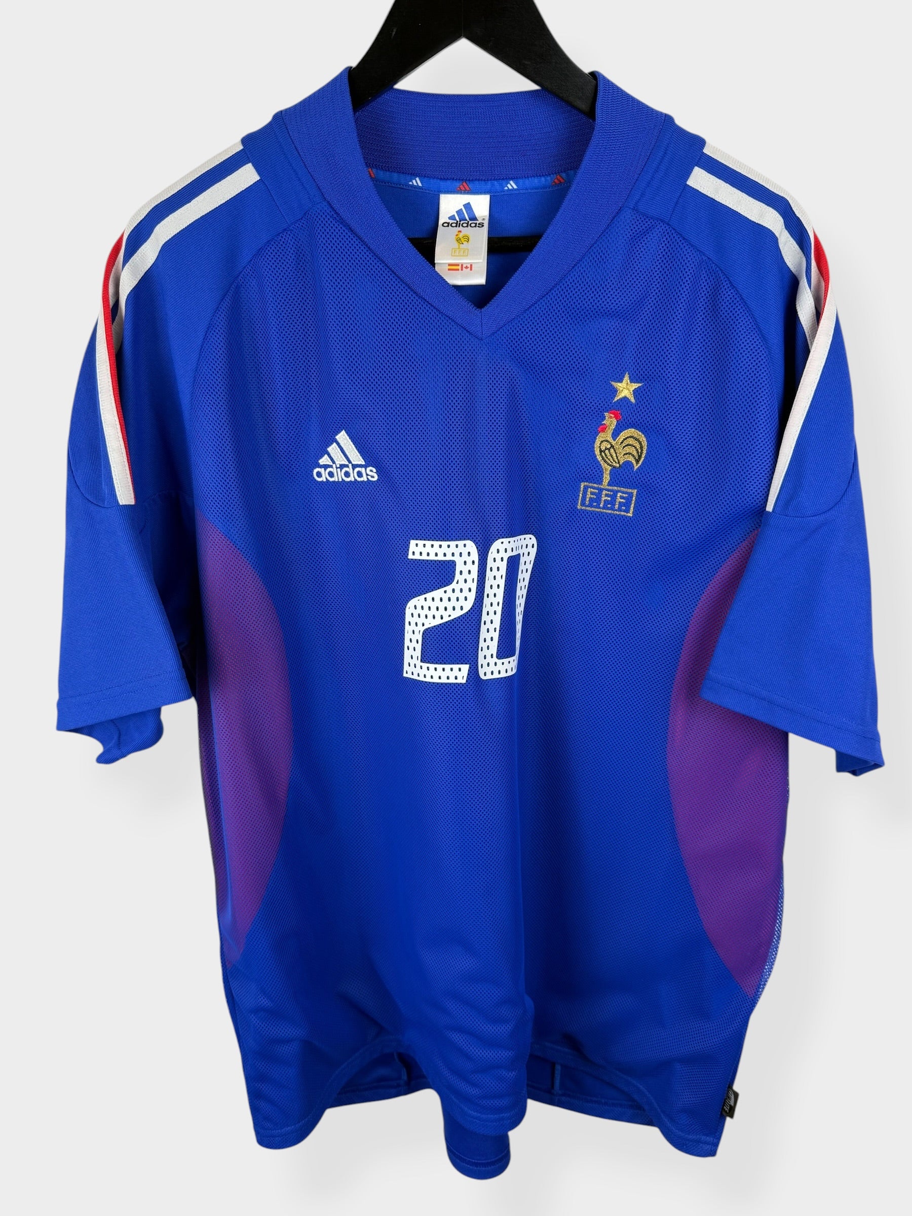 MAILLOT DOMICILE FRANCE 2002-04 TREZEGUET #20 XL