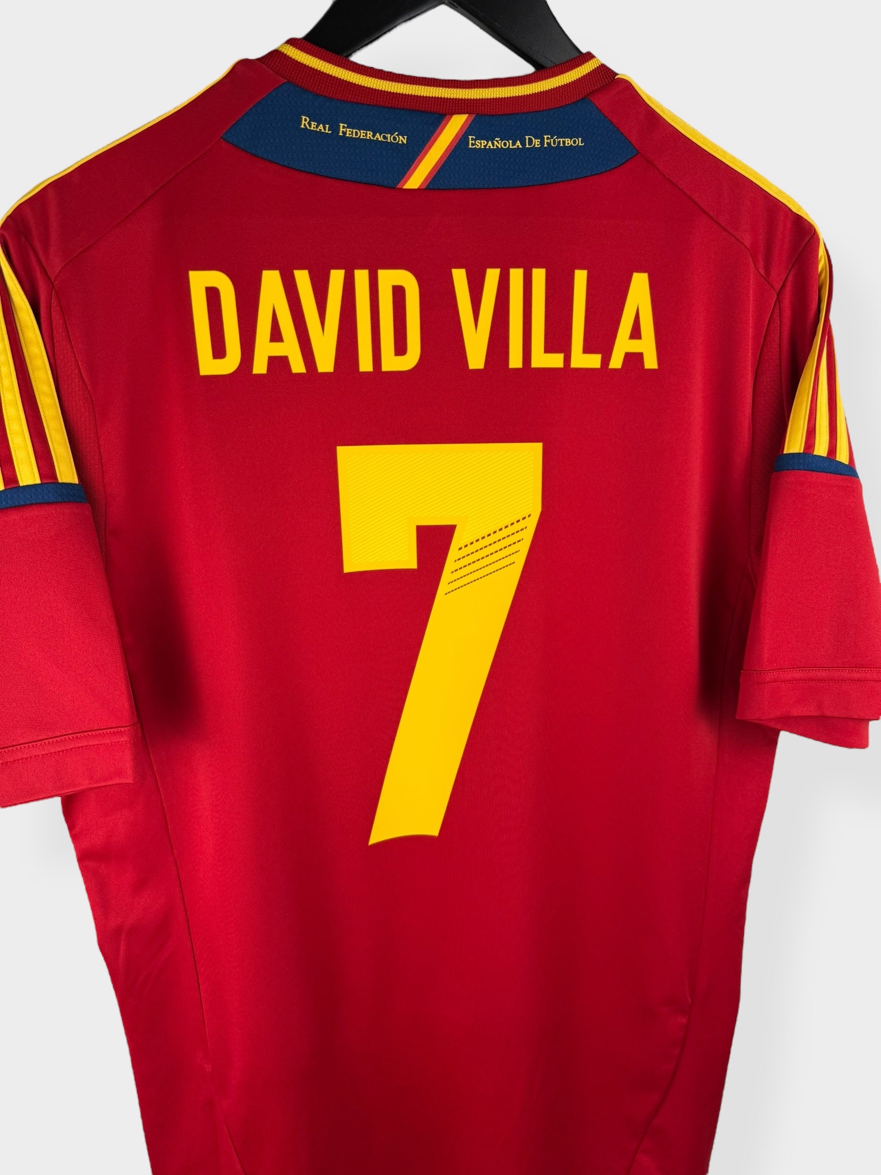 2012-13 SPAIN HOME SHIRT DAVID VILLA #7 L