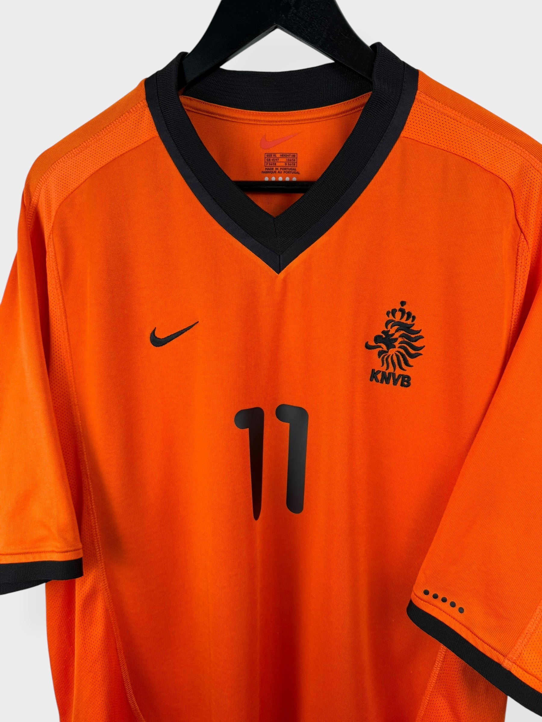2000-02 NETHERLANDS HOME SHIRT OVERMARS #11 XL