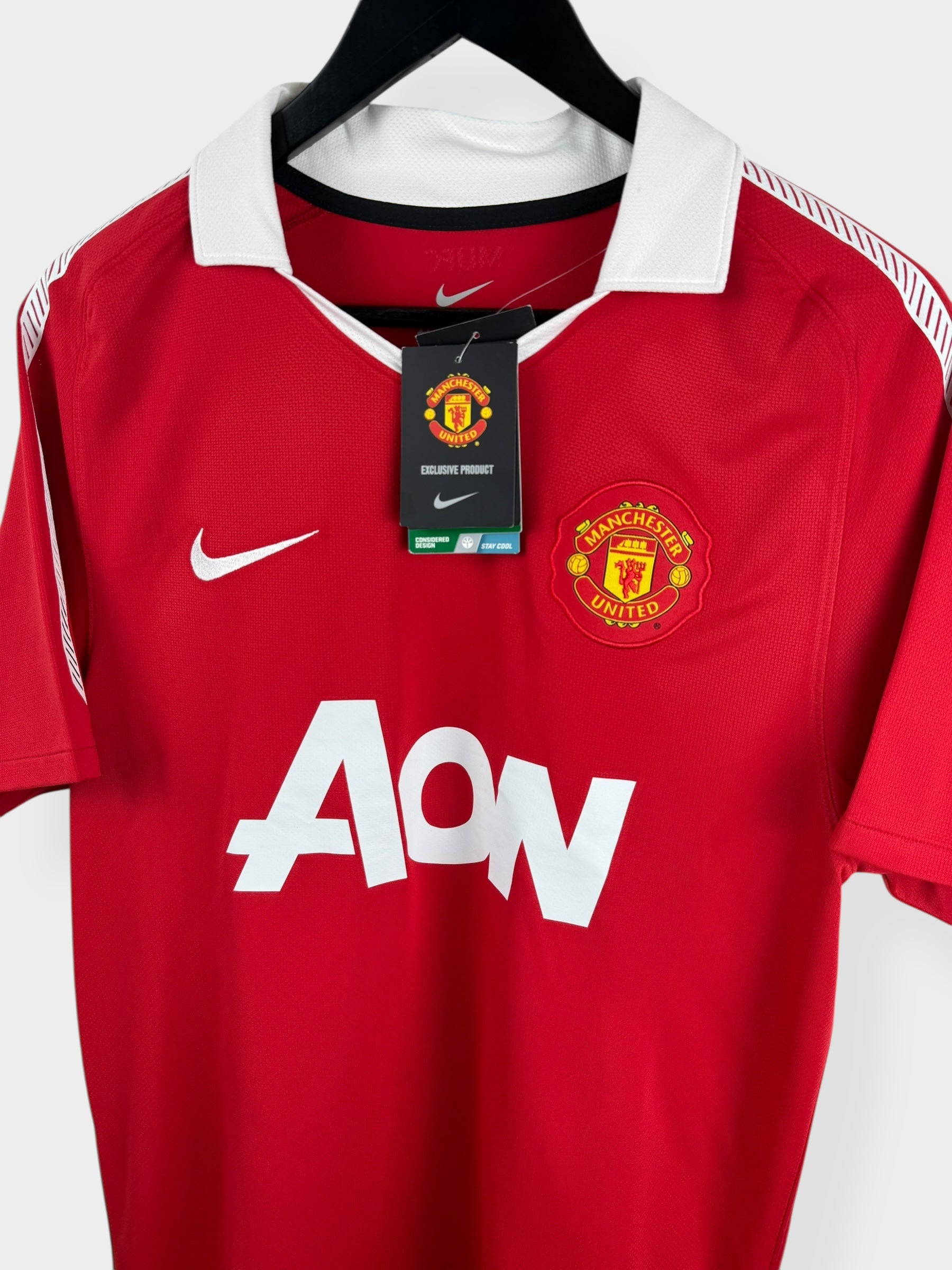 2010-11 MANCHESTER UNITED HOME SHIRT ROONEY #10 M - Authentic Football Club