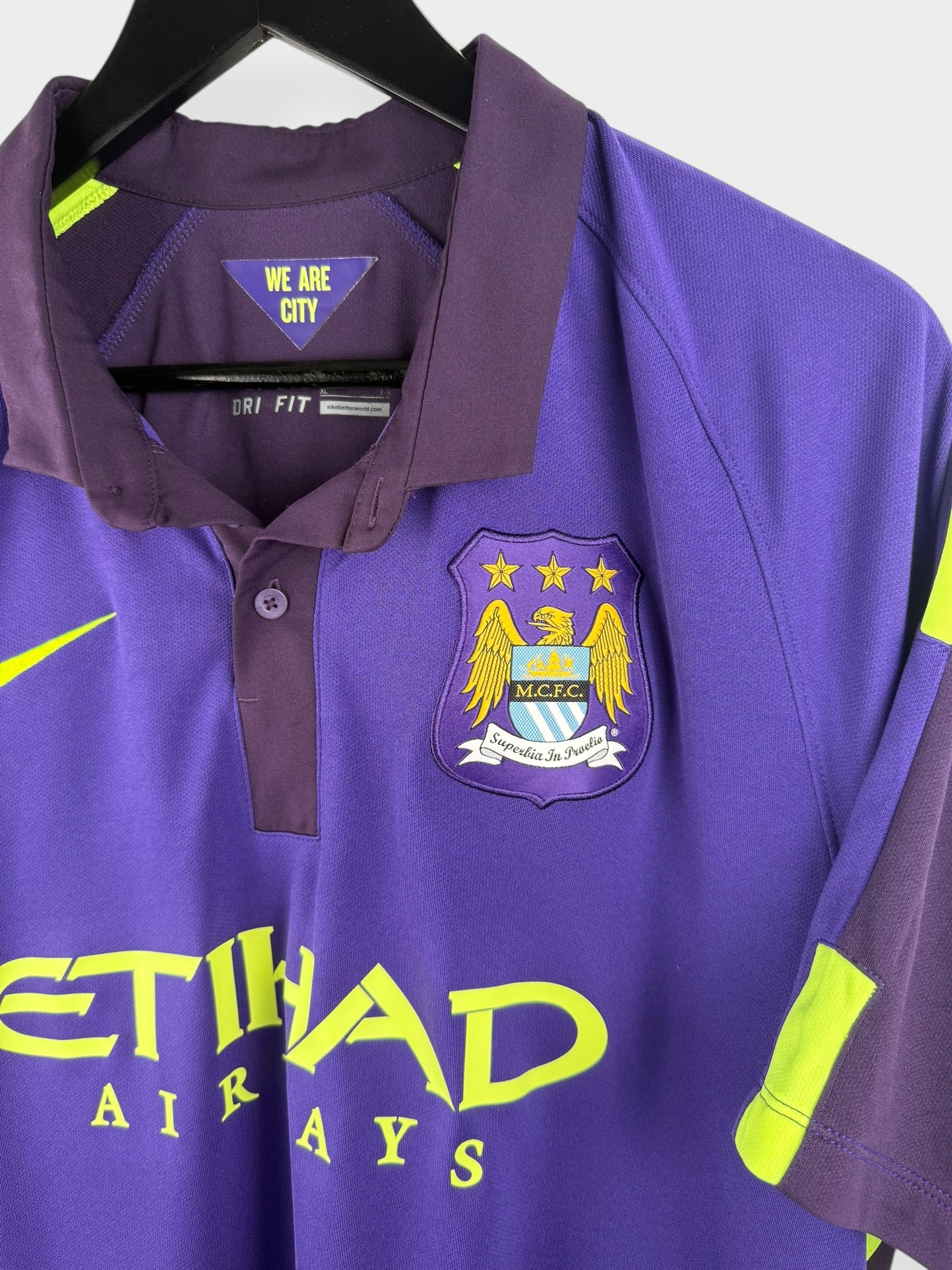 2014-15 MANCHESTER CITY THIRD SHIRT KUN AGUERO #16 XL