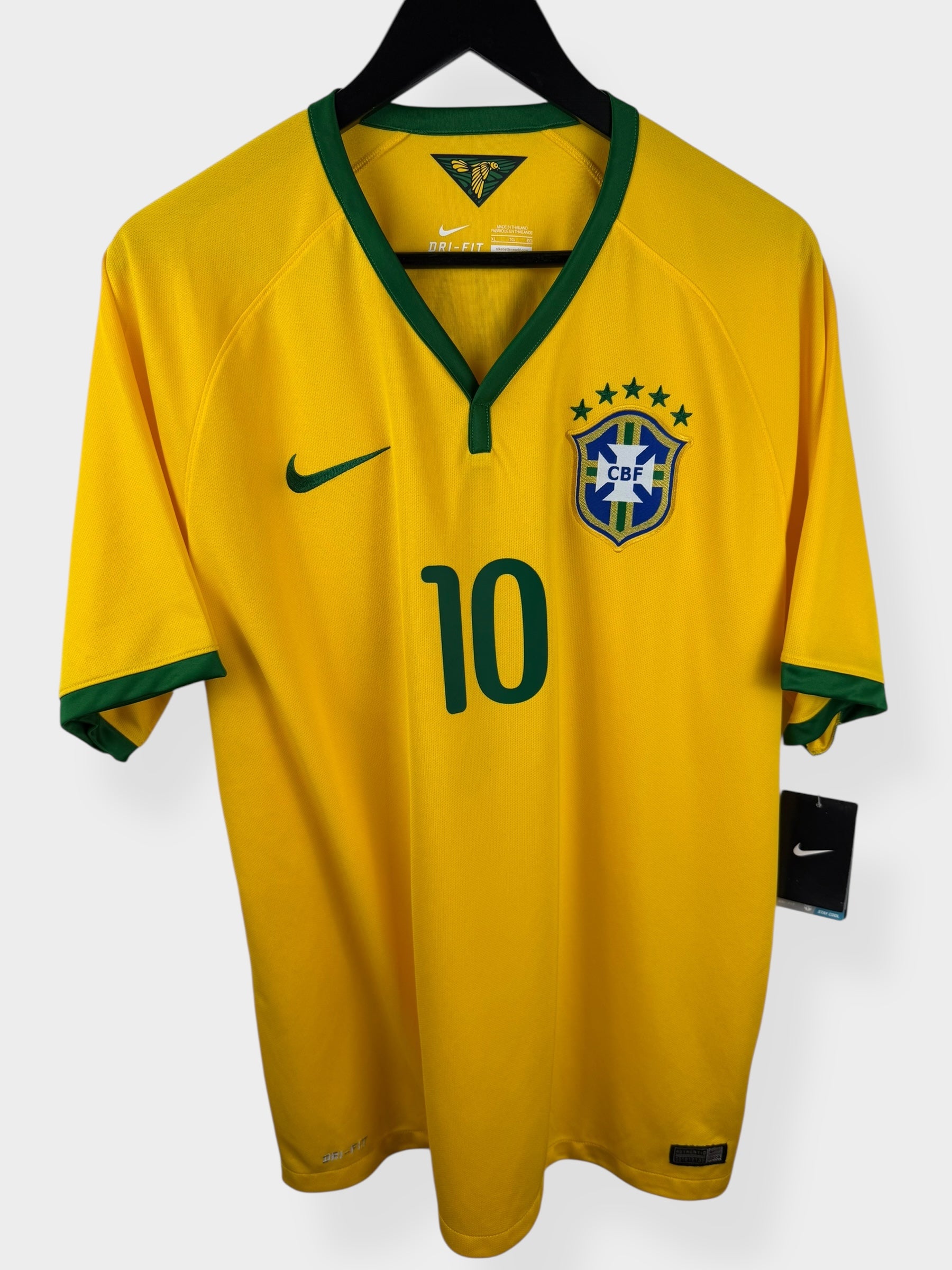 2014-15 BRAZIL HOME SHIRT NEYMAR JR #10 XL