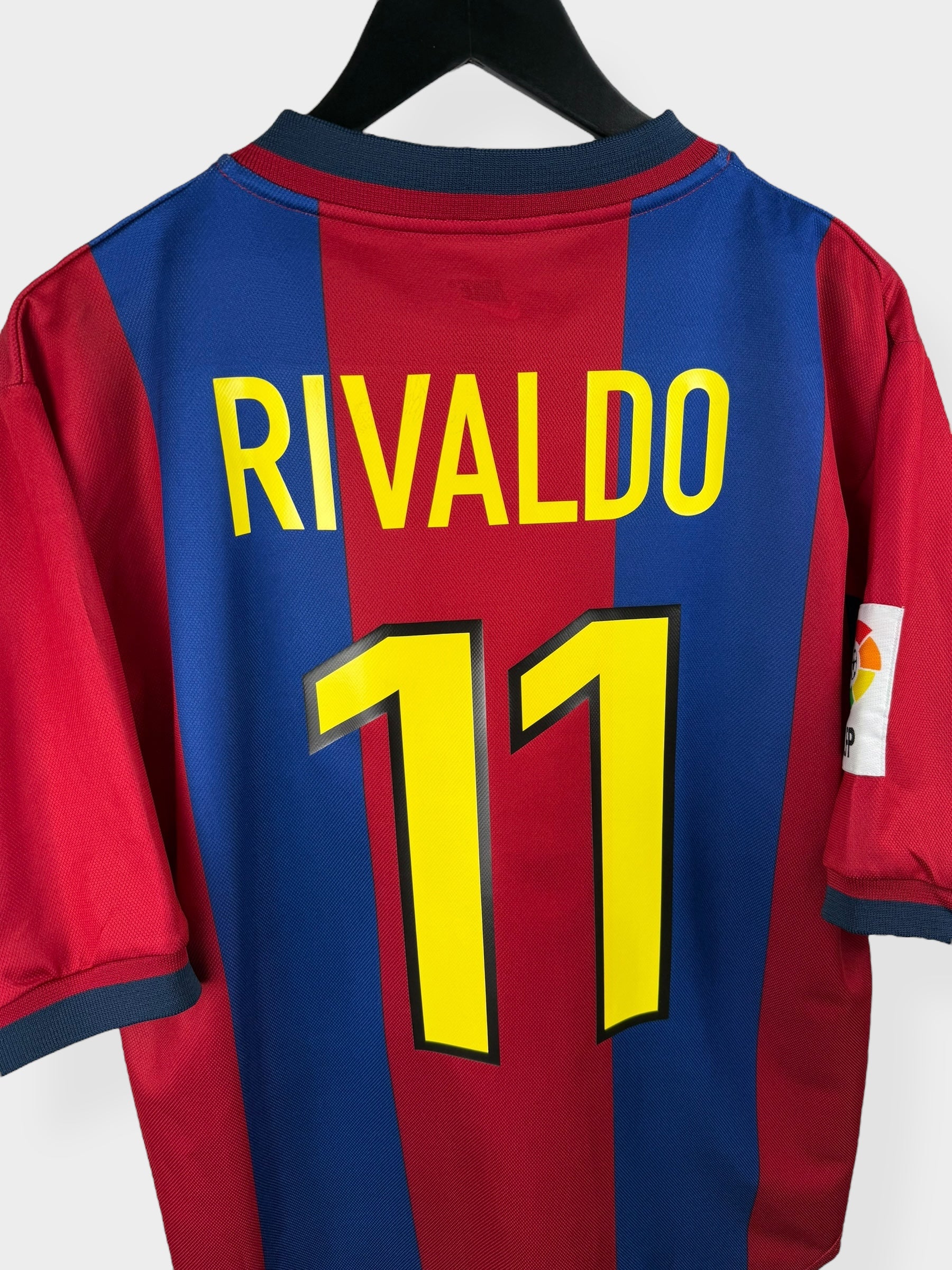 2001-02 BARCELONA HOME SHIRT RIVALDO #10 M - Authentic Football Club