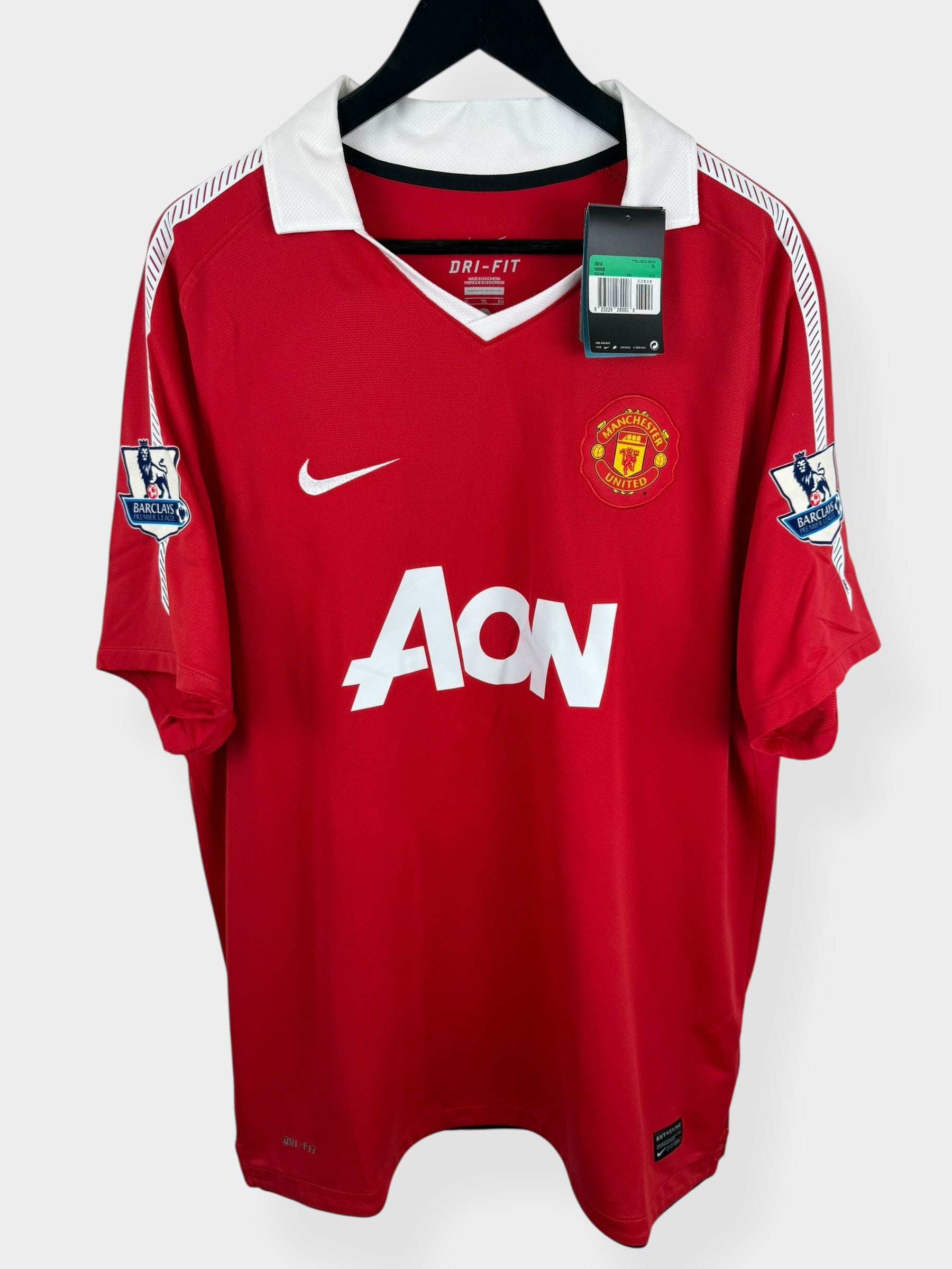 2010-11 MANCHESTER UNITED HOME SHIRT BERBATOV #9 XL