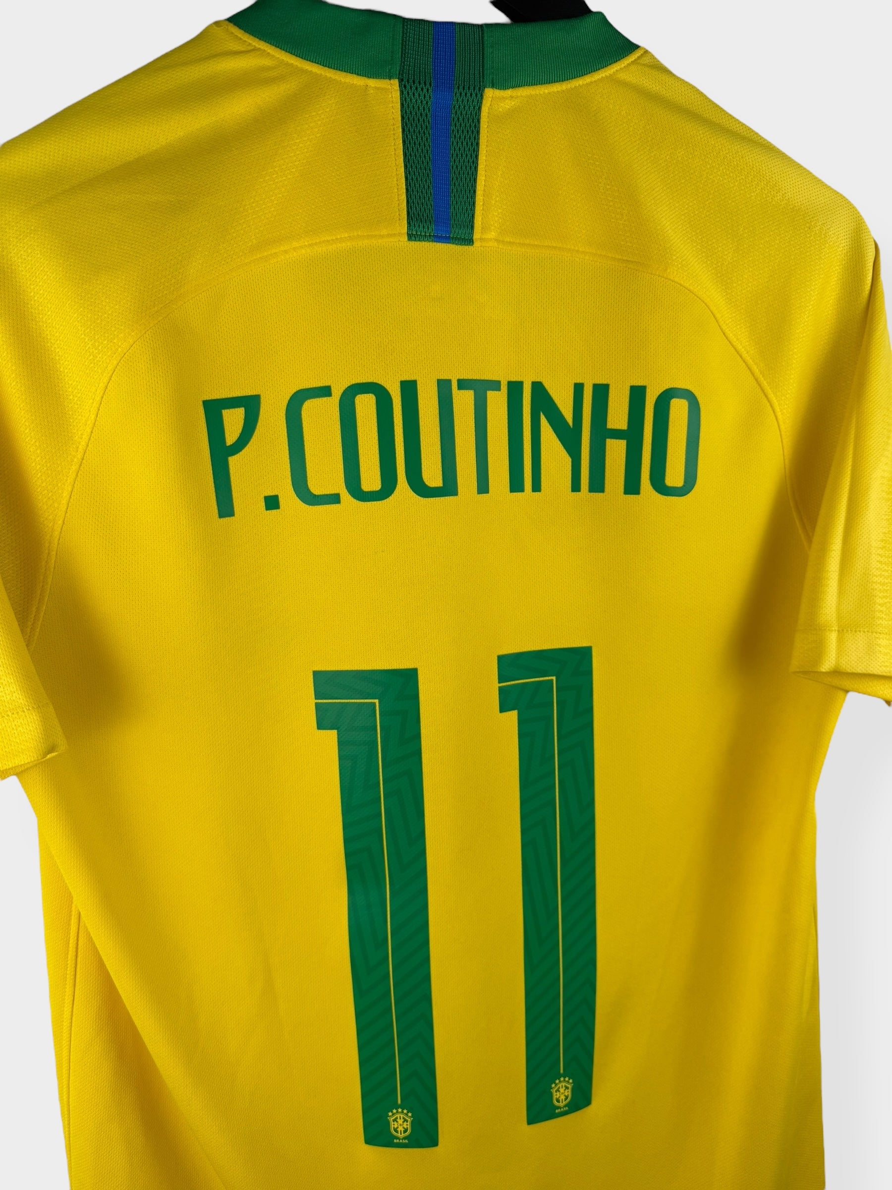 2018-19 BRAZIL HOME SHIRT COUTINHO #11 S