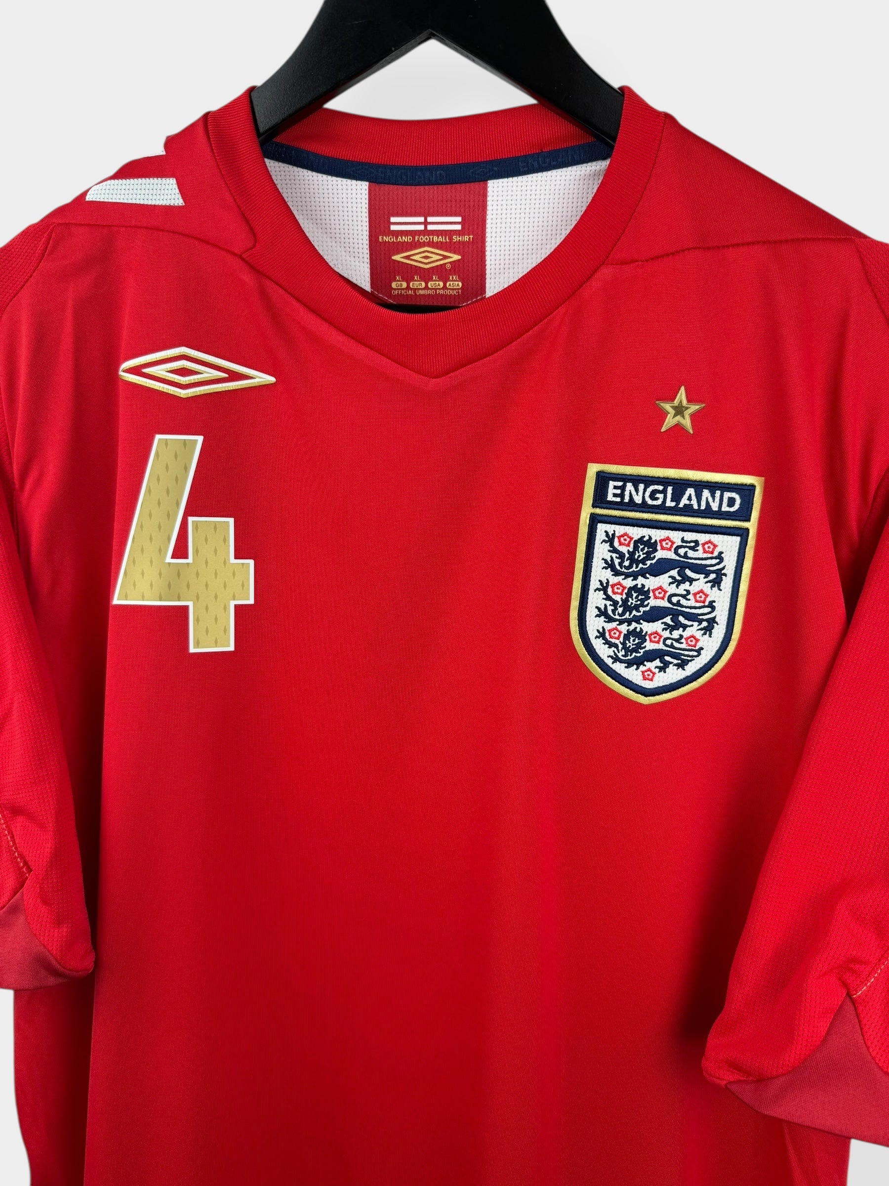 2006-08 ENGLAND AWAY SHIRT GERRARD #4 XL