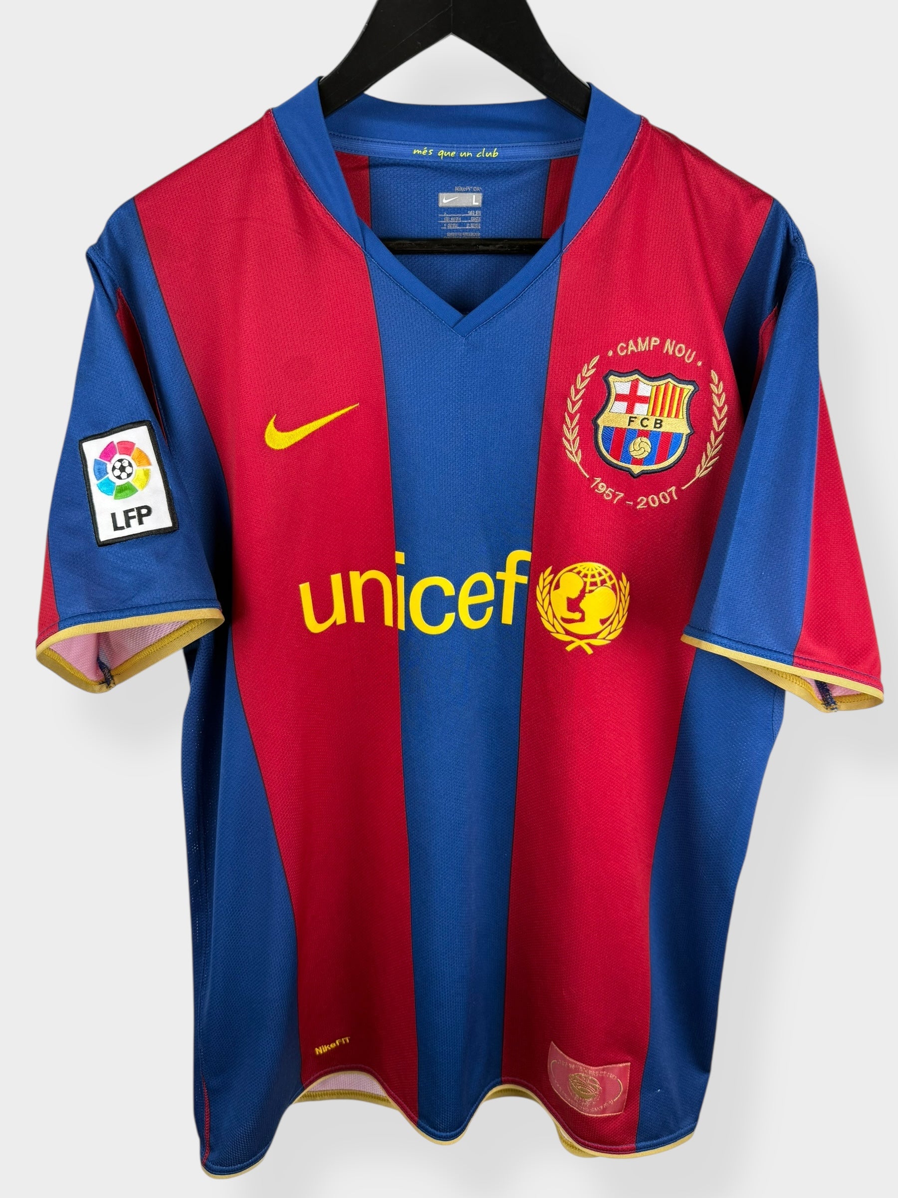 2007-08 BARCELONA HOME SHIRT RONALDINHO #10 L - Authentic Football Club