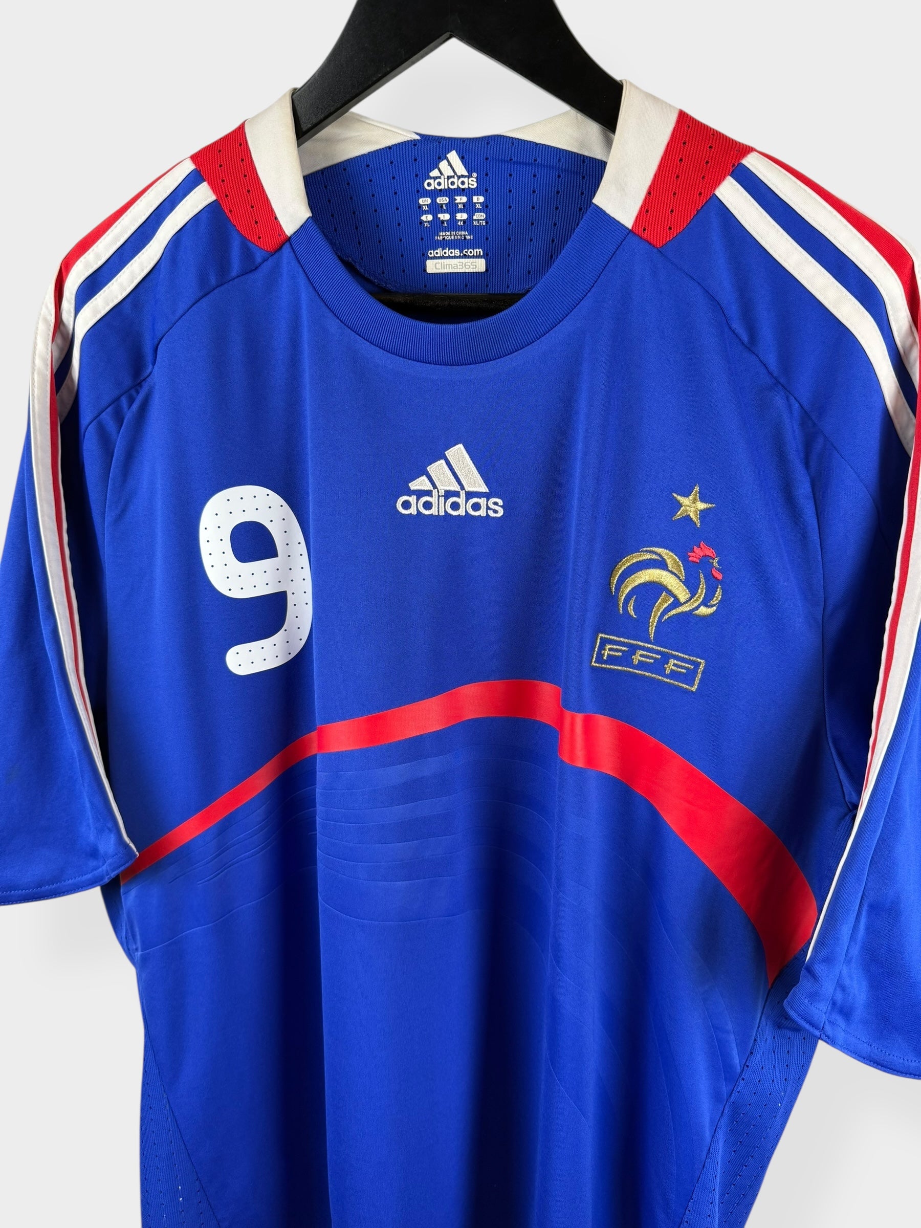 2007-08 FRANCE HOME SHIRT BENZEMA #9 XL