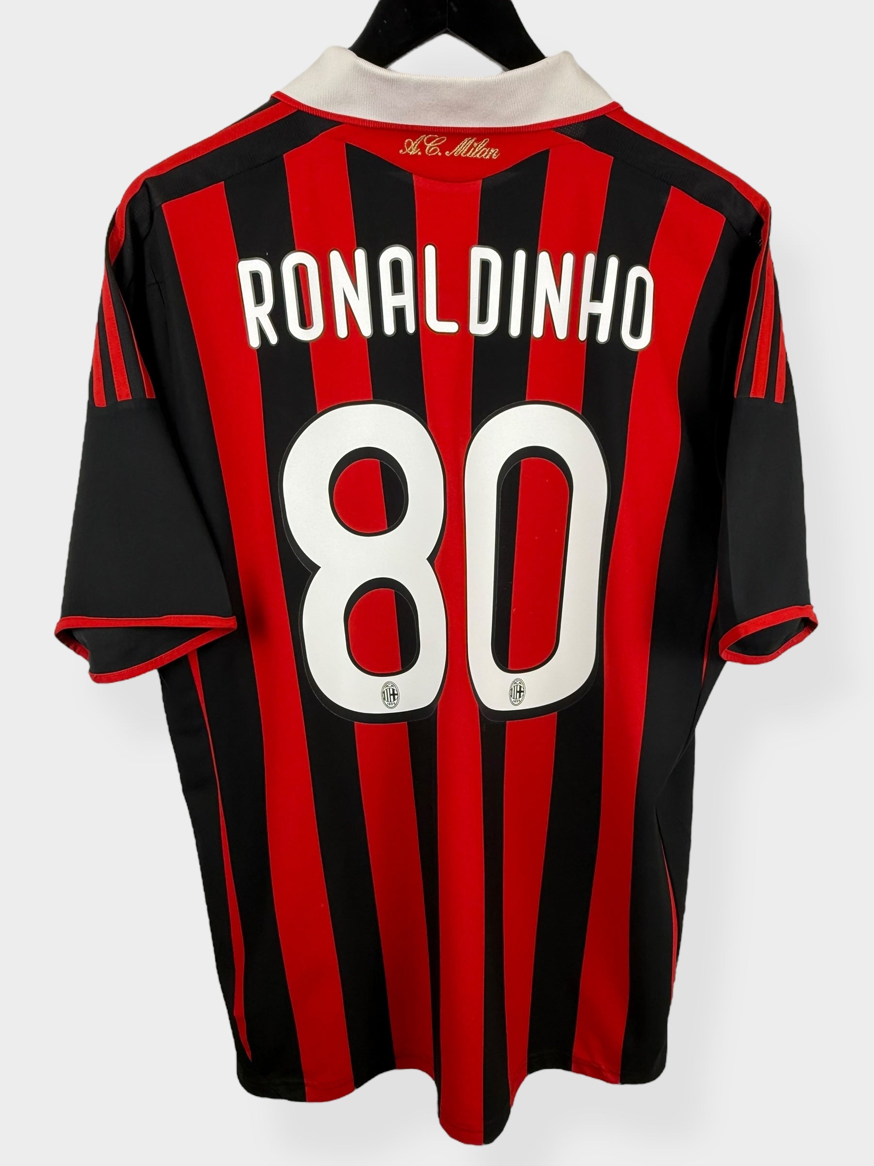 2009-10 AC MILAN HOME SHIRT RONALDINHO #80 L