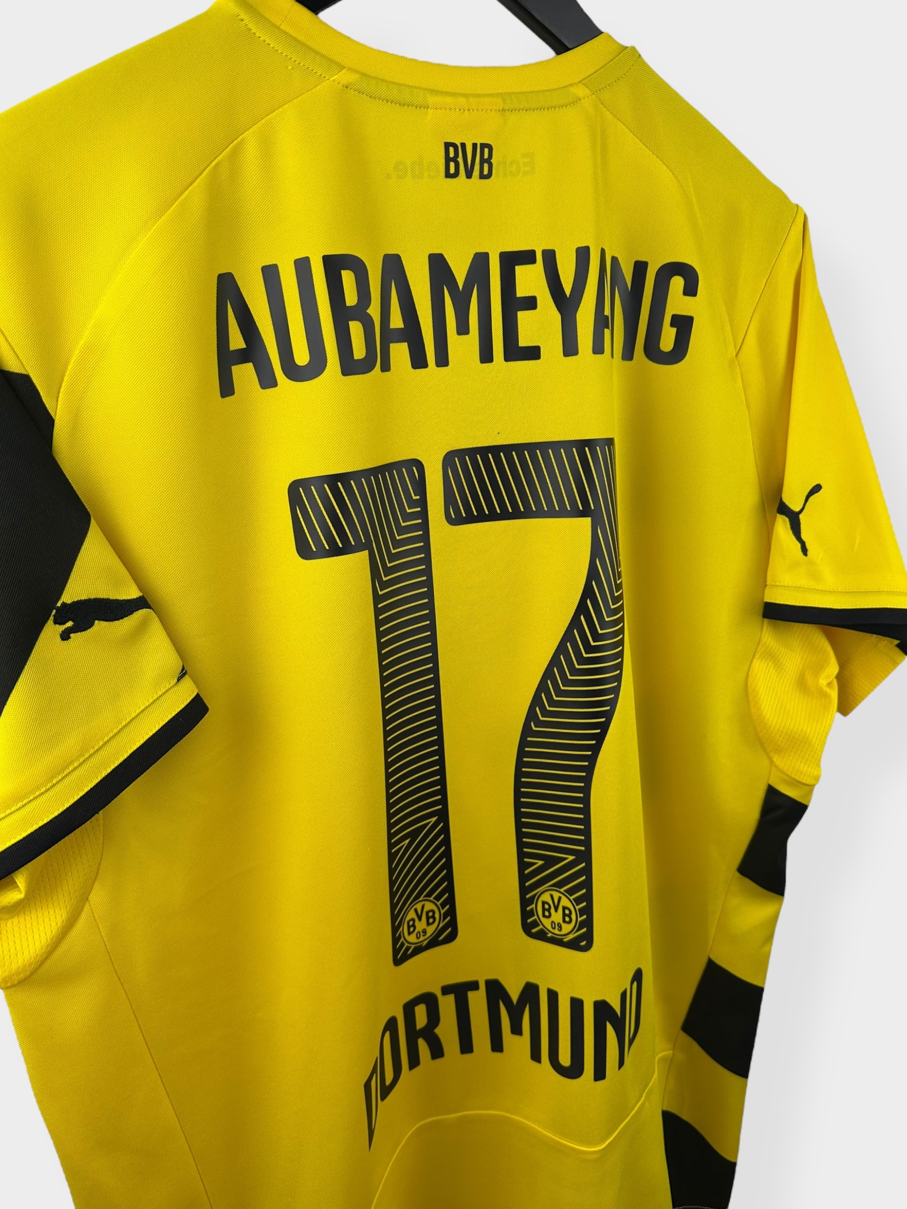2014-15 BORUSSIA DORTMUND HOME SHIRT AUBAMEYANG #17 L