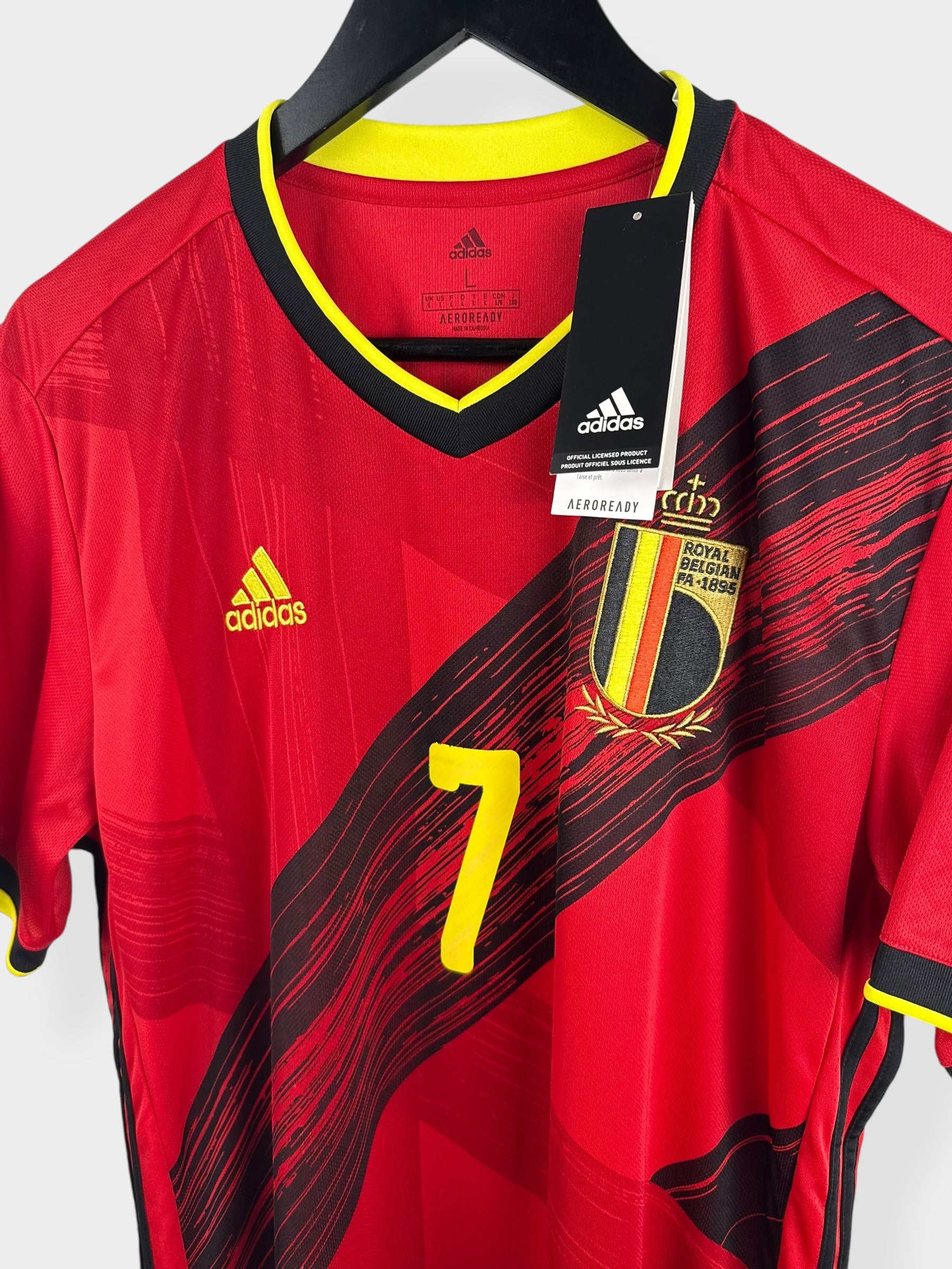 2020-21 BELGIUM HOME SHIRT DE BRUYNE #7 L - Authentic Football Club