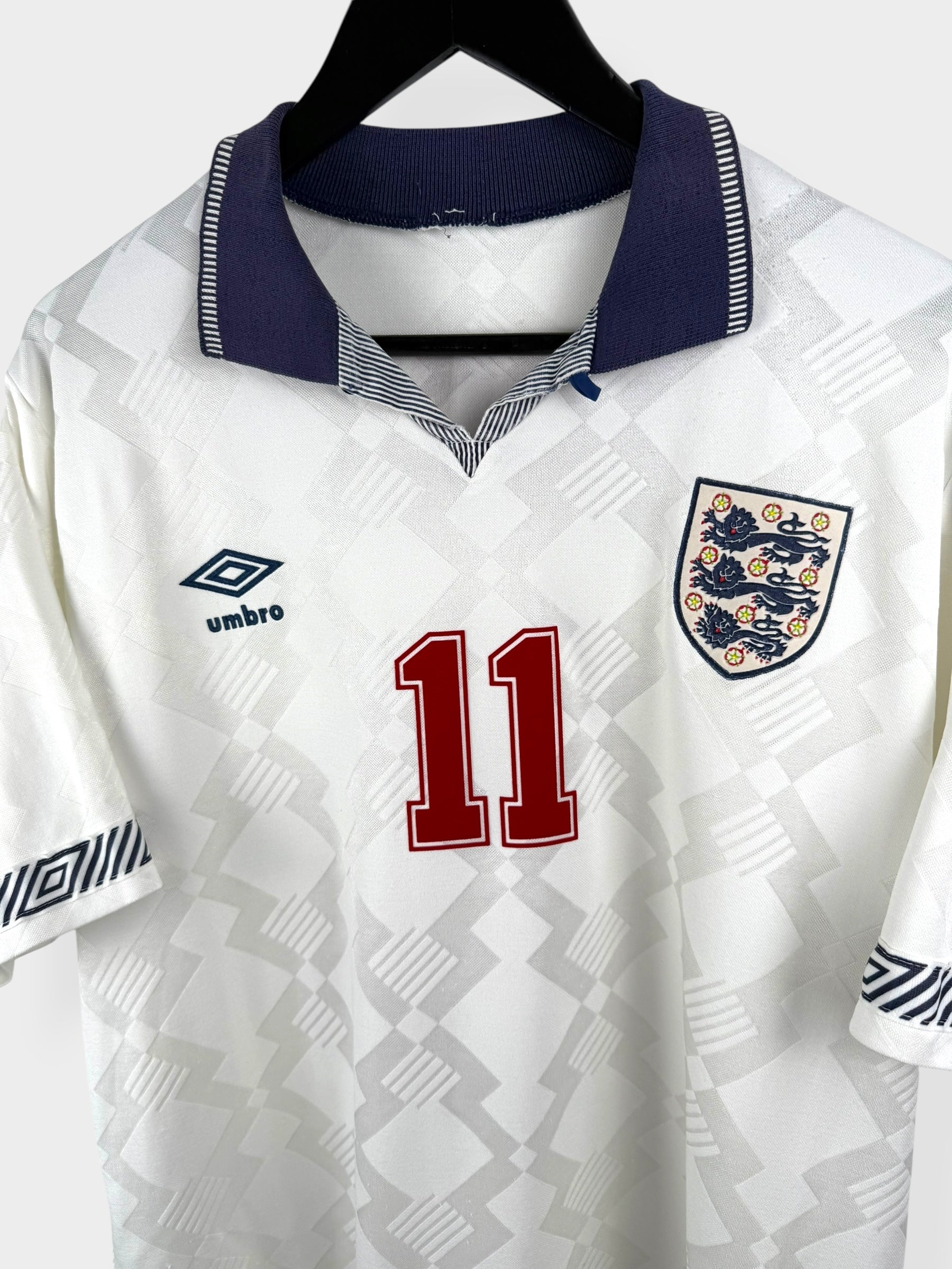 1990-92 ENGELAND THUISSHIRT BARNES #11 XL