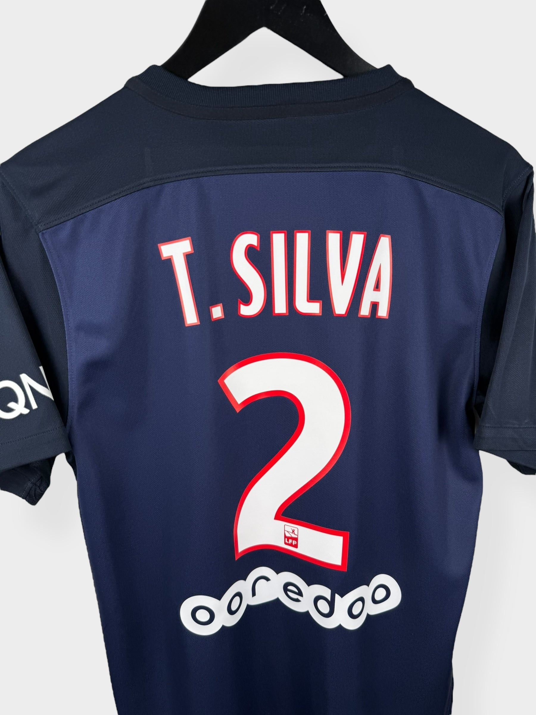 2015-16 PARIS SAINT-GERMAIN HOME SHIRT T. SILVA #2 S - Authentic Football Club
