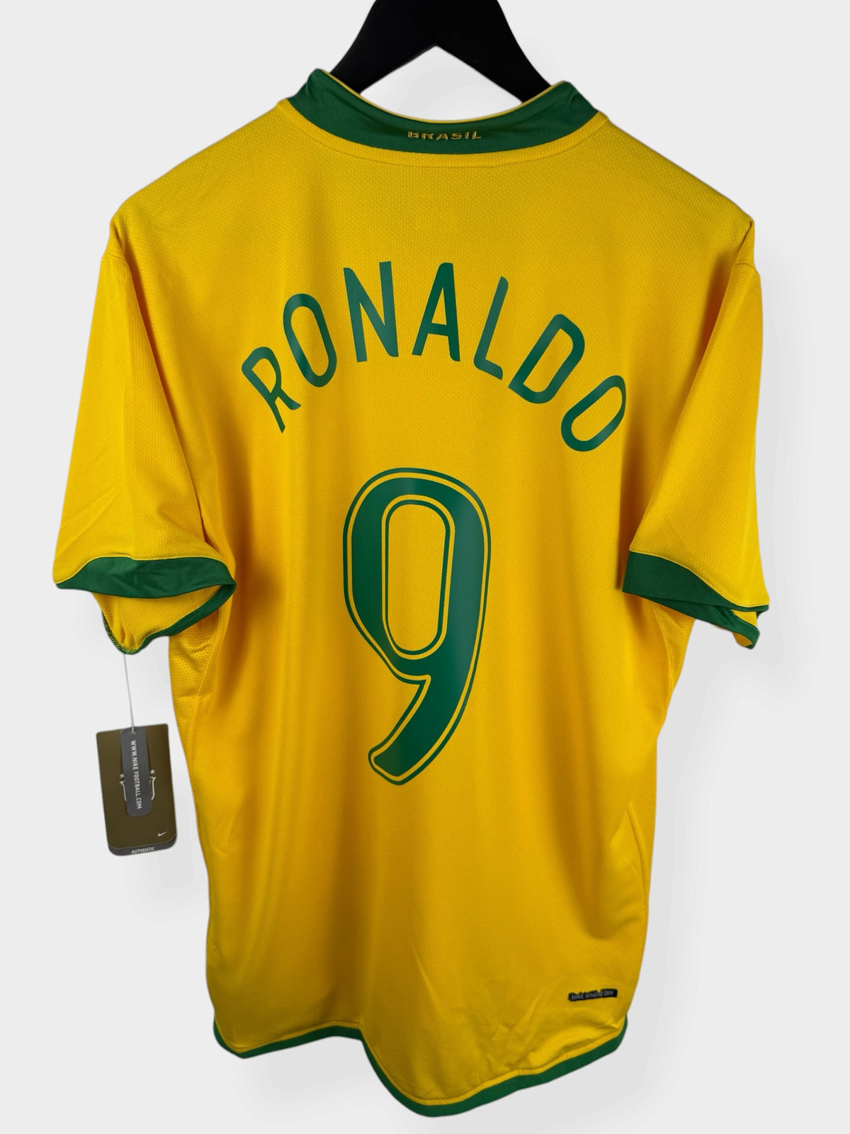 2006-08 BRAZIL HOME SHIRT RONALDO #9 L - Authentic Football Club