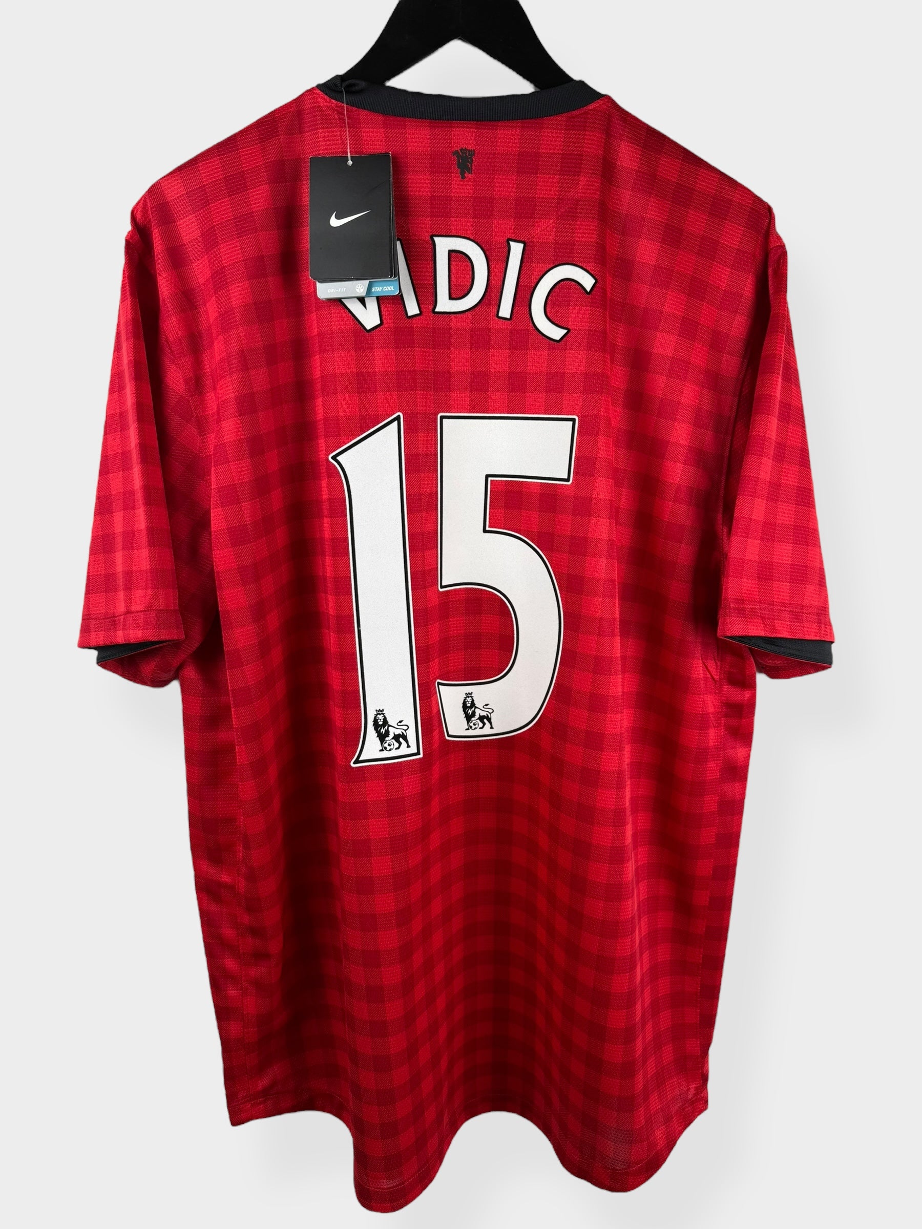 2012-13 MANCHESTER UNITED HOME SHIRT VIDIC #15 XL