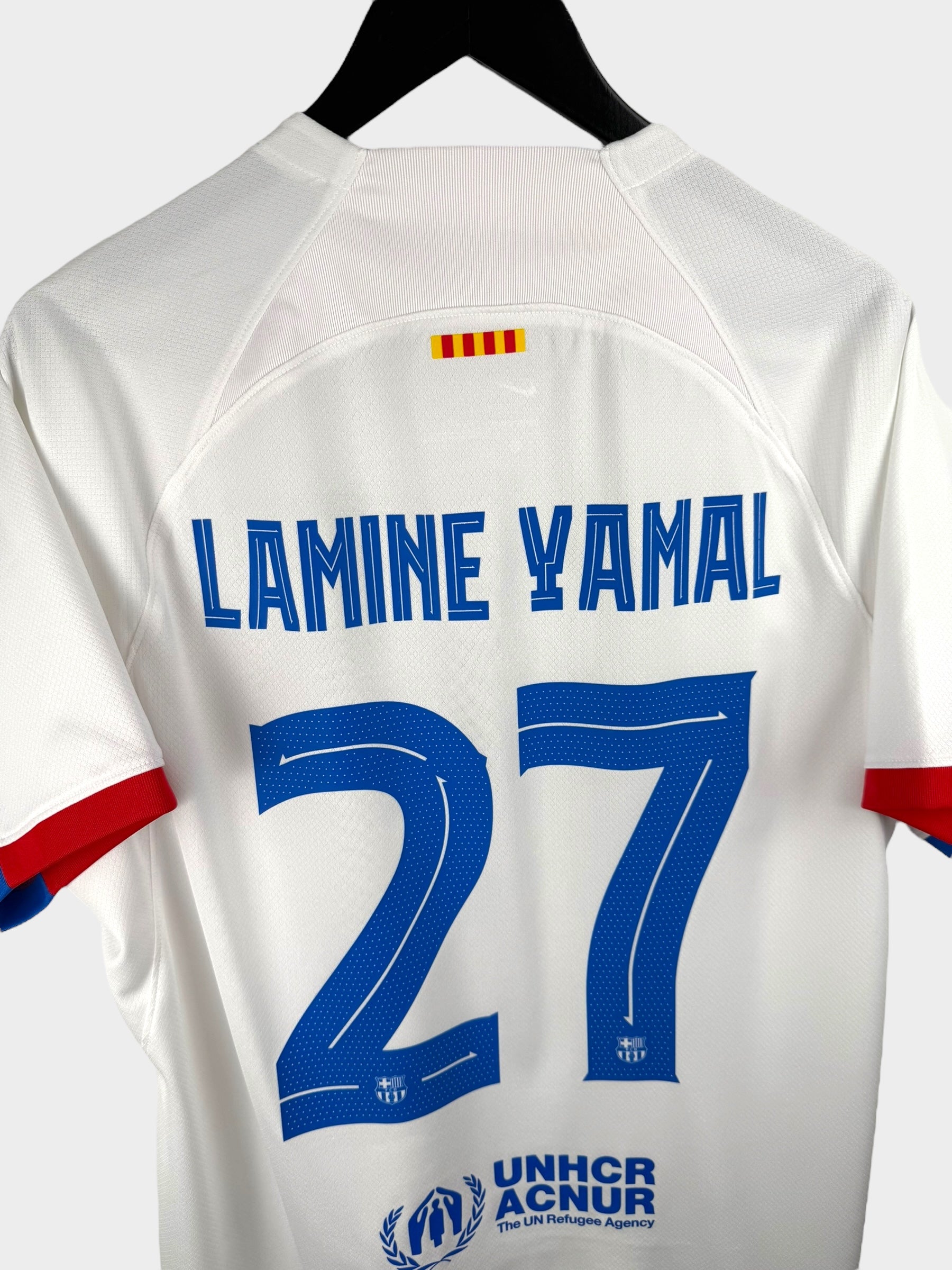 2023-24 BARCELONA AWAY SHIRT LAMINE YAMAL #27 L