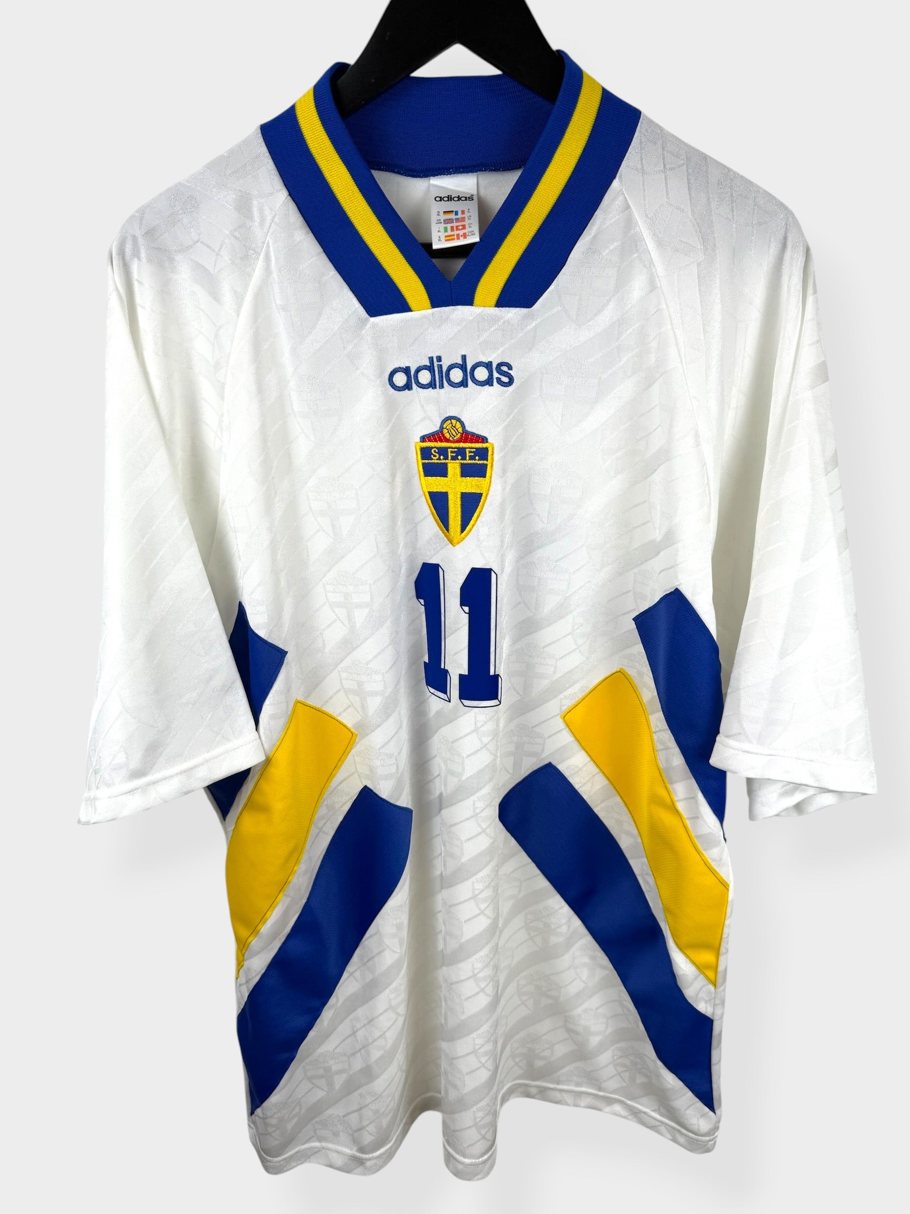 1994–96 SCHWEDEN AUSWÄRTSTRIKOT BROLIN #11 XL