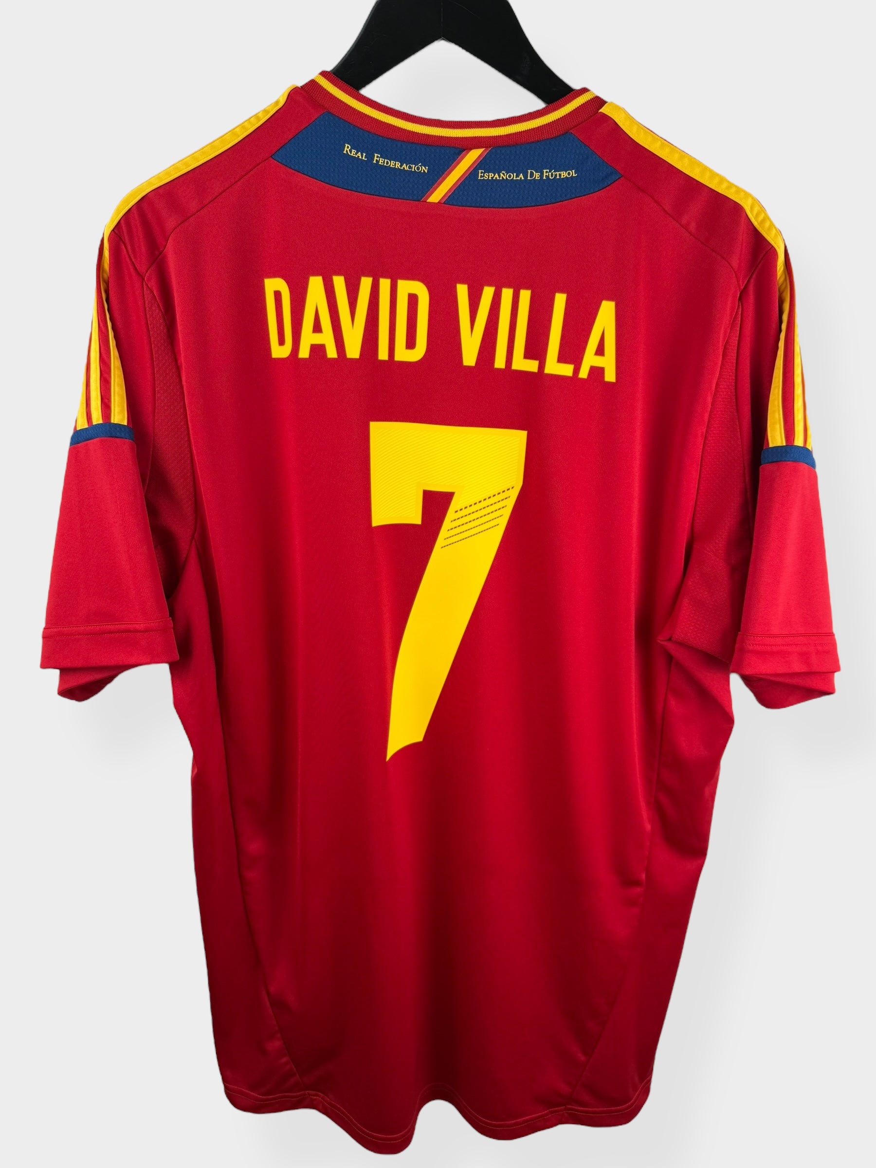 2011-12 SPAIN HOME SHIRT DAVID VILLA #7 XL