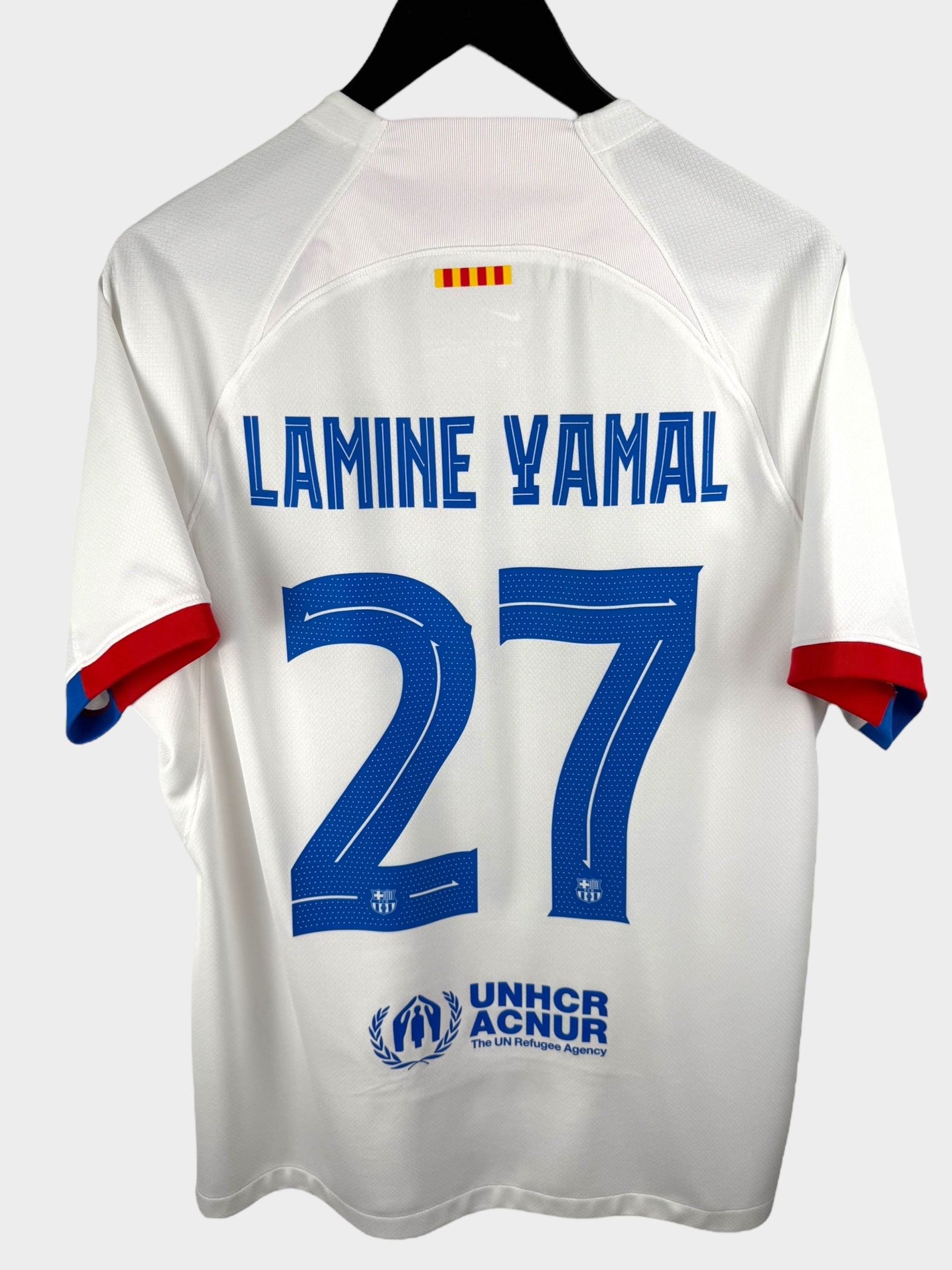 2023-24 BARCELONA AWAY SHIRT LAMINE YAMAL #27 L