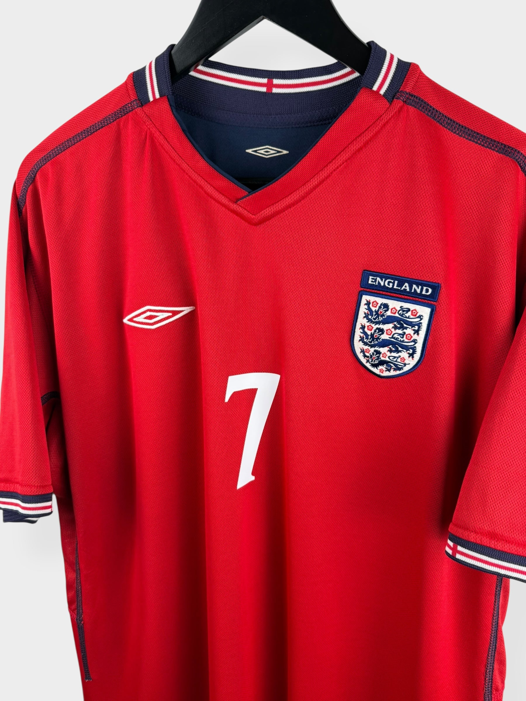 2002-04 ENGLAND AWAY SHIRT BECKHAM #7 XL - Authentic Football Club