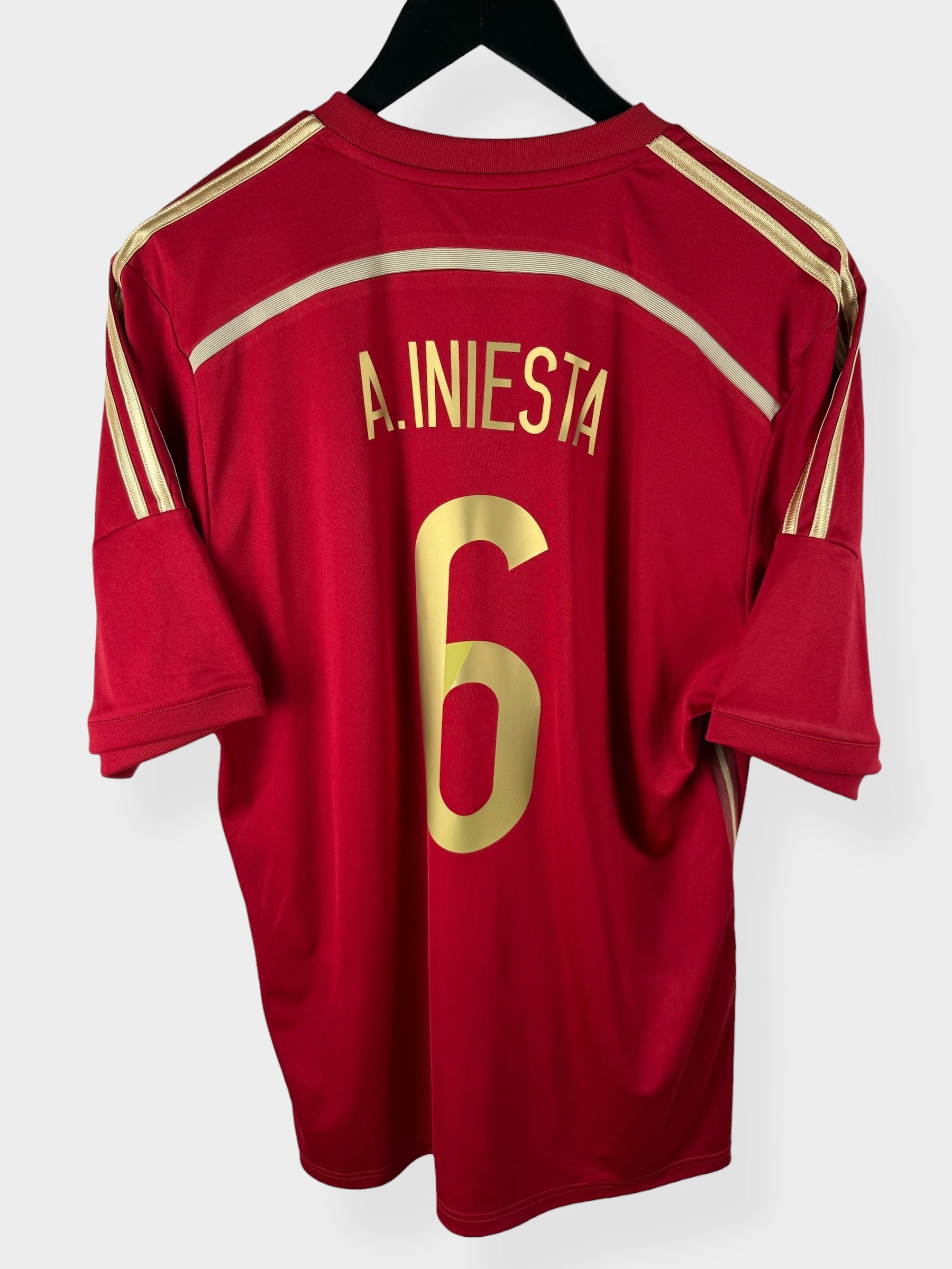 MAILLOT DOMICILE ESPAGNE 2014-15 INIESTA #6 L