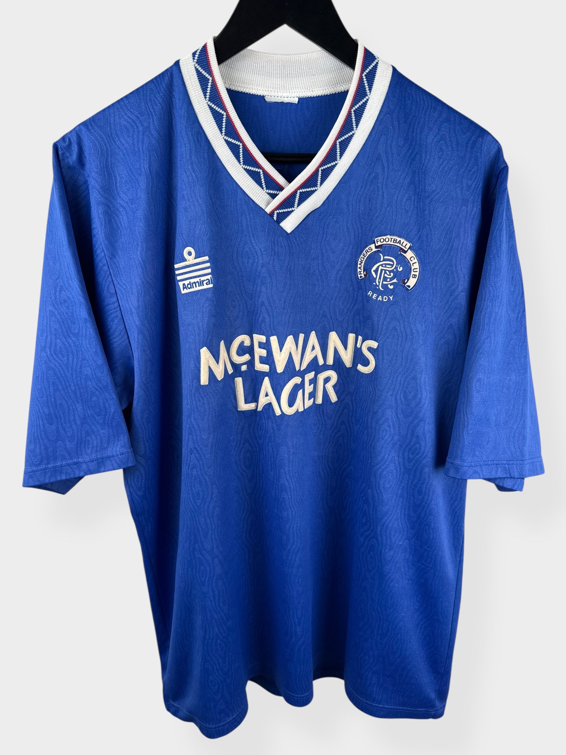 1990-92 RANGERS HOME SHIRT L - Authentic Football Club