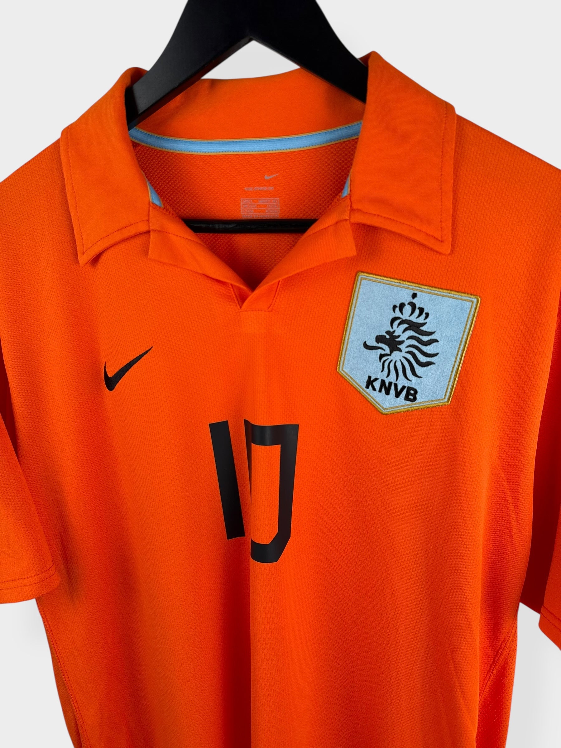 2006-08 NETHERLANDS HOME SHIRT VAN DER VAART #10 L - Authentic Football Club