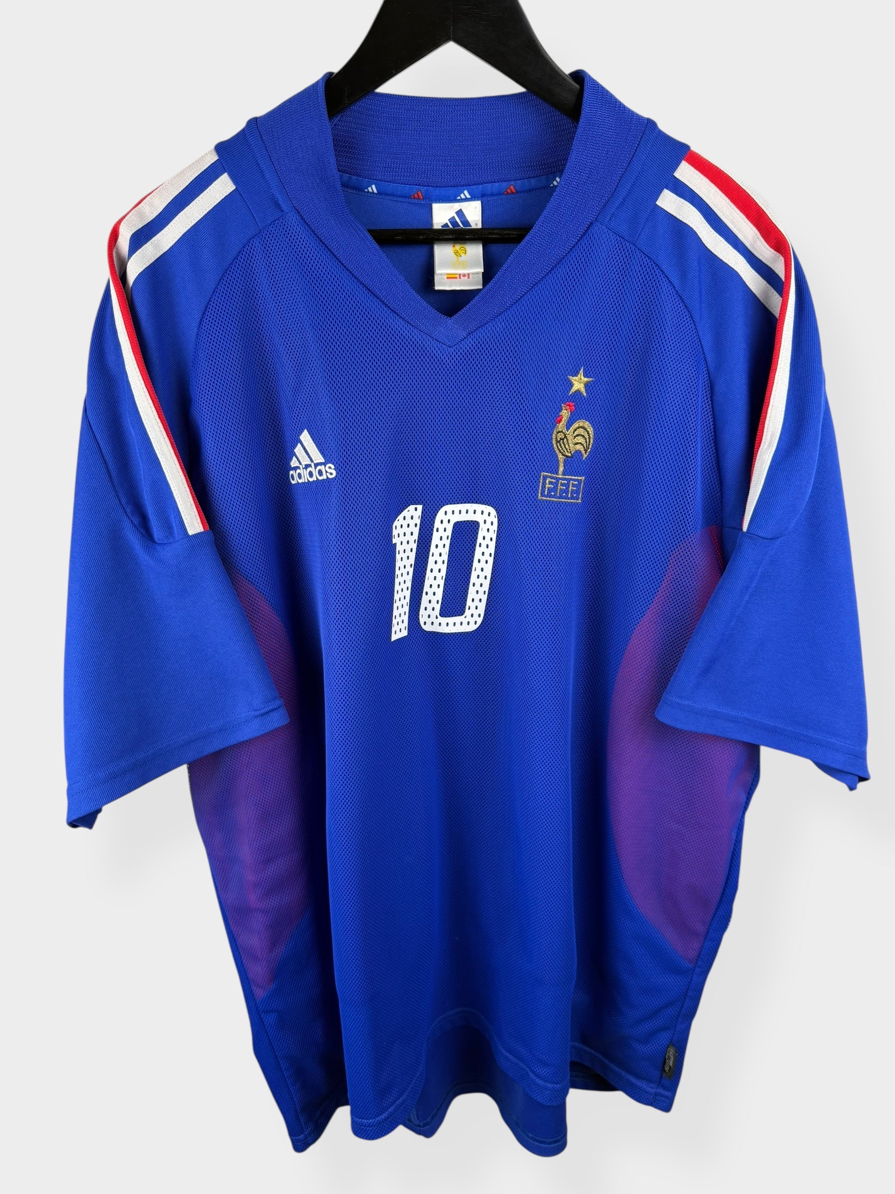 2002-04 FRANCE HOME SHIRT ZIDANE #10 XXL - Authentic Football Club