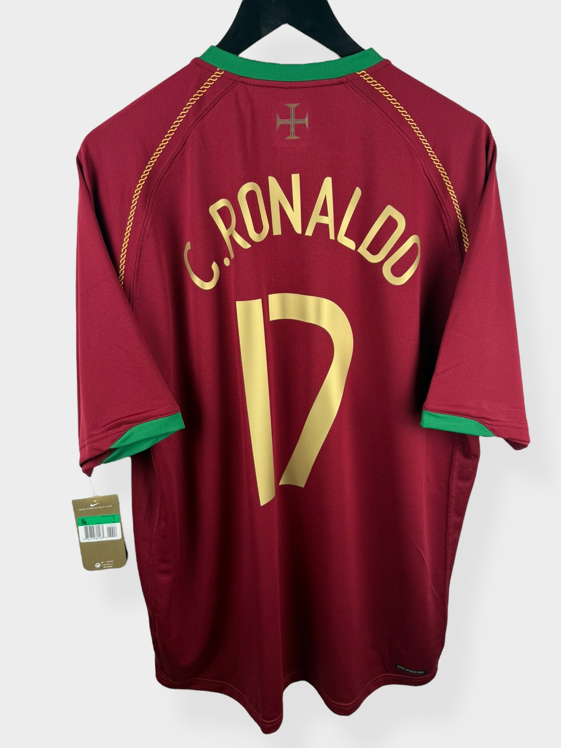 2006-08 PORTUGAL HOME SHIRT RONALDO #17 XL - Authentic Football Club