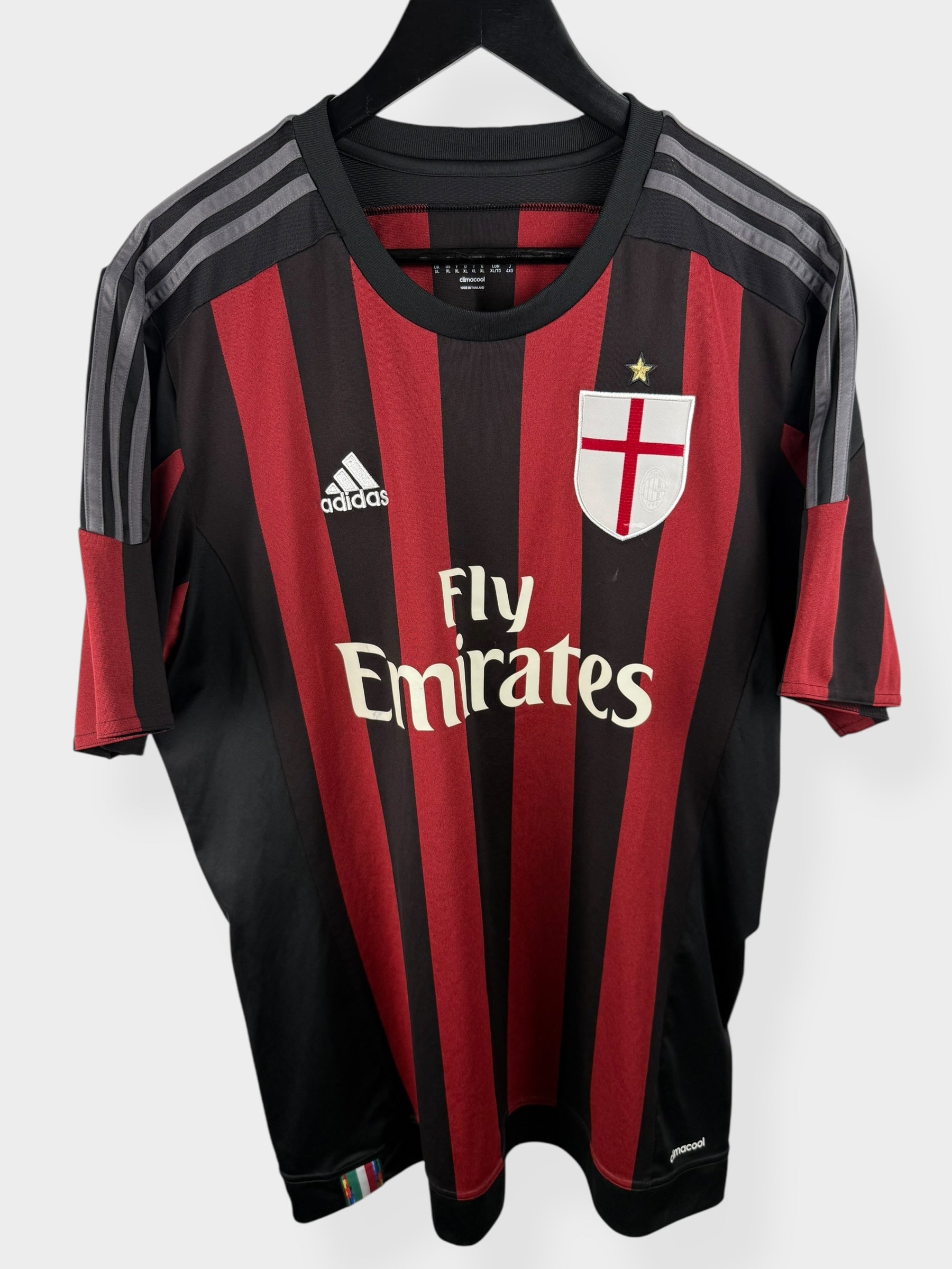 2015-16 AC MILAN HOME SHIRT BALOTELLI #45 XL - Authentic Football Club
