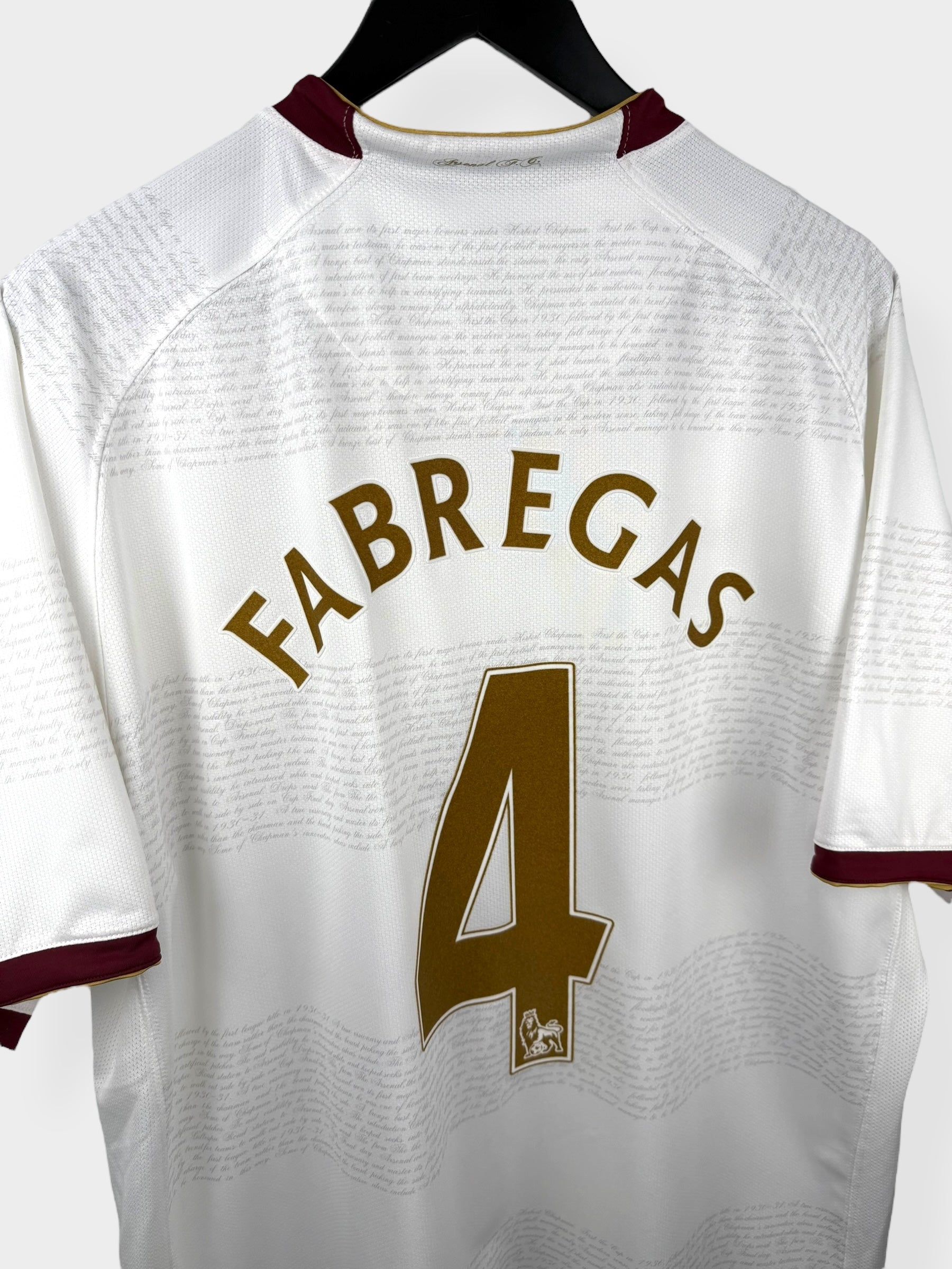 2007-08 ARSENAL AUSWÄRTSTRIKOT FABREGAS #4 XXL