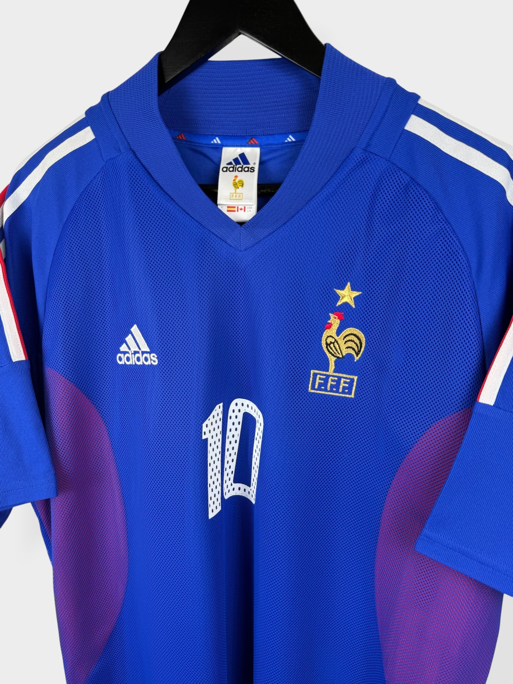 2002-04 FRANCE HOME SHIRT ZIDANE #10 L