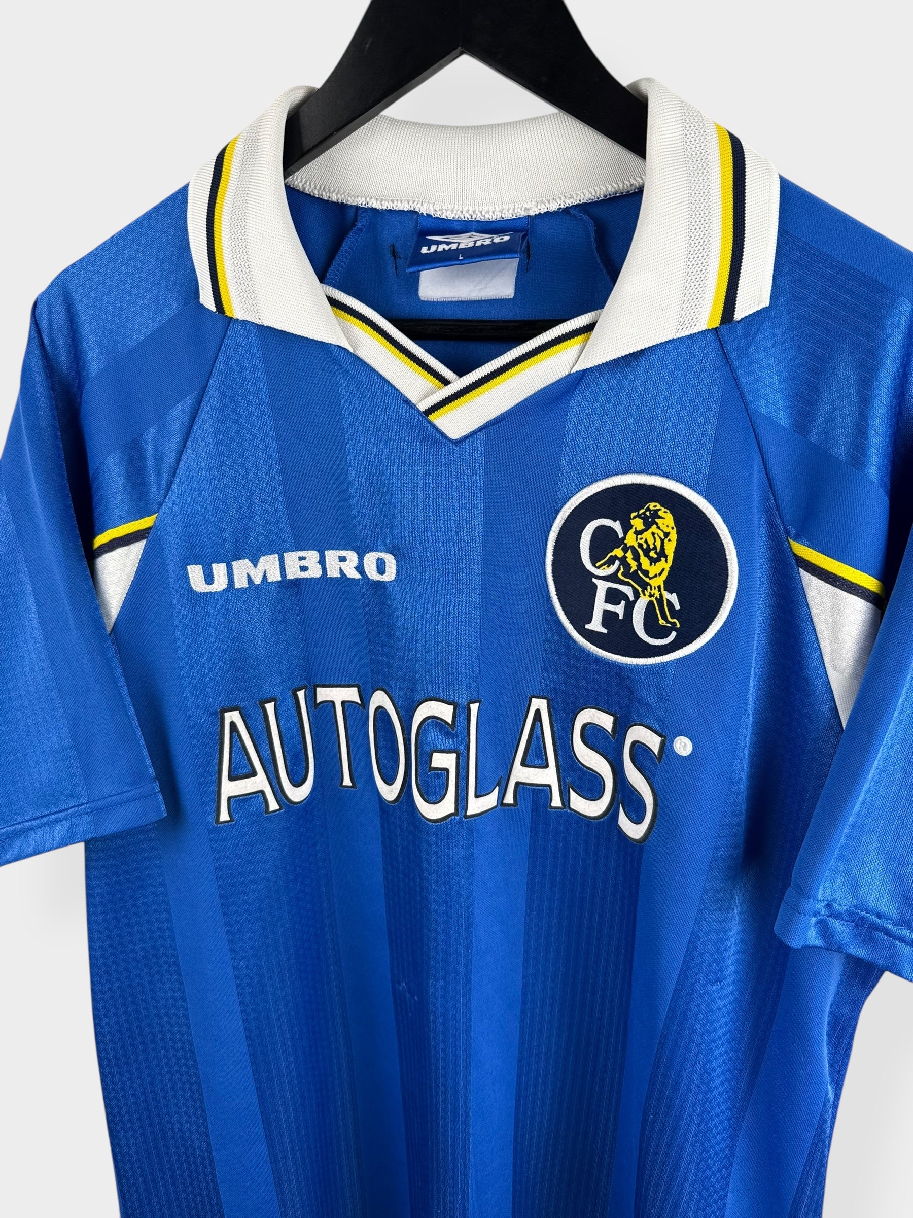 1997-99 CHELSEA HOME SHIRT GULLIT #4 L - Authentic Football Club