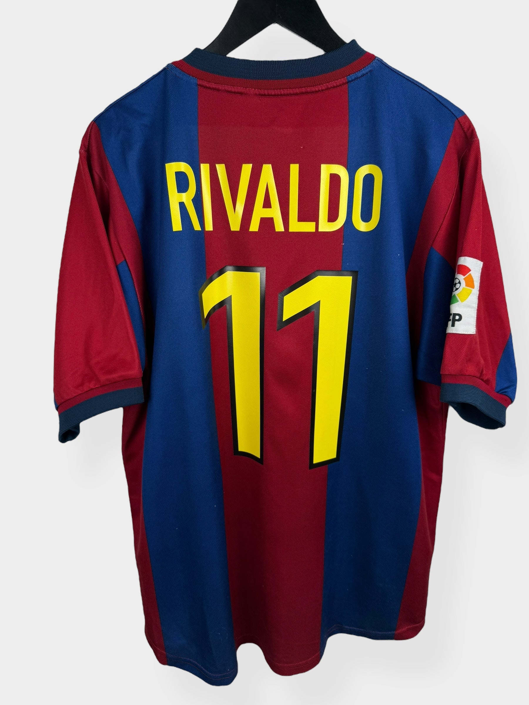1998-99 BARCELONA HEIMTRIKOT RIVALDO #11 L