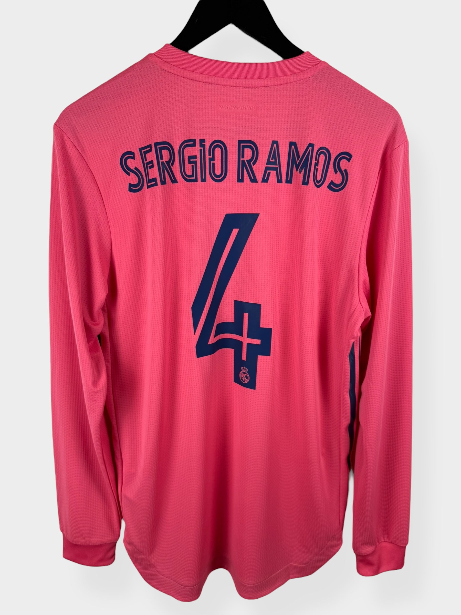 2020-21 REAL MADRID AWAY SHIRT PLAYER ISSUE LS SERGIO RAMOS #4 M