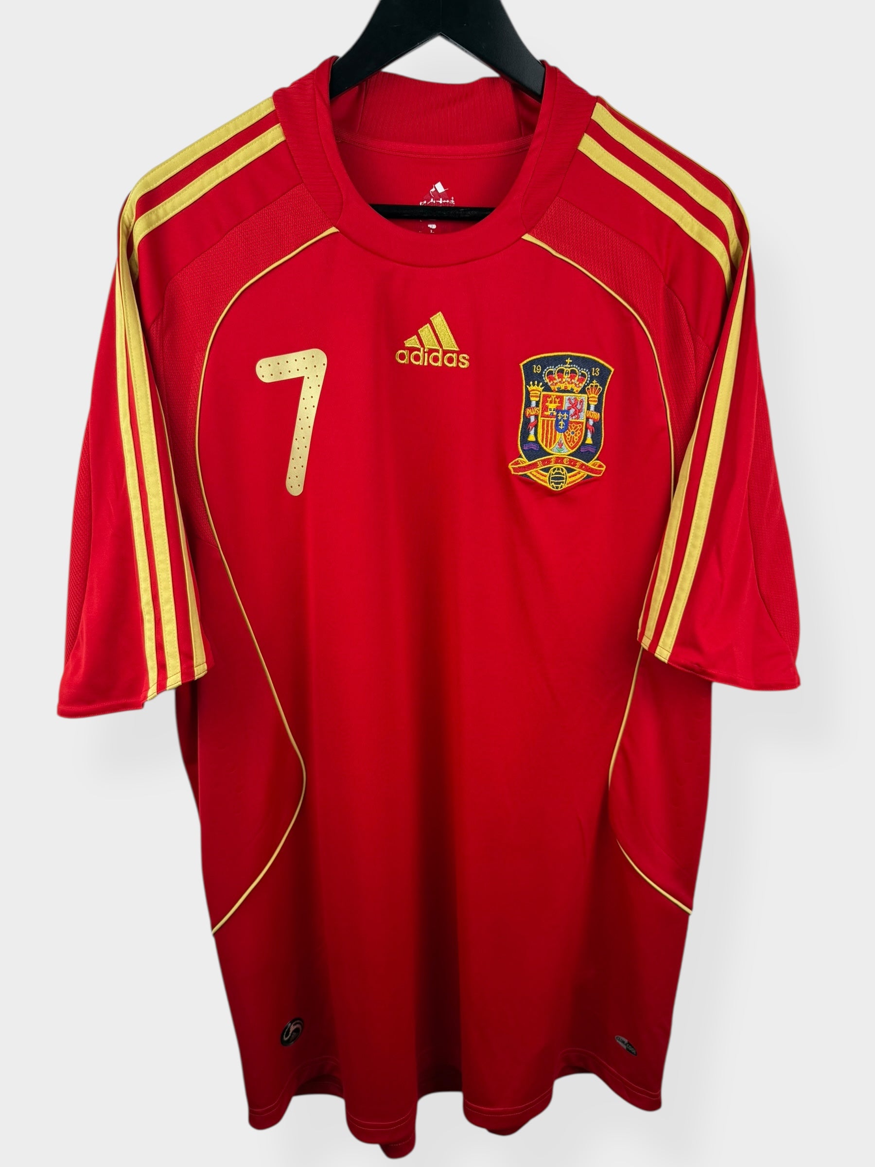 2008-10 SPAIN HOME SHIRT DAVID VILLA #7 XL
