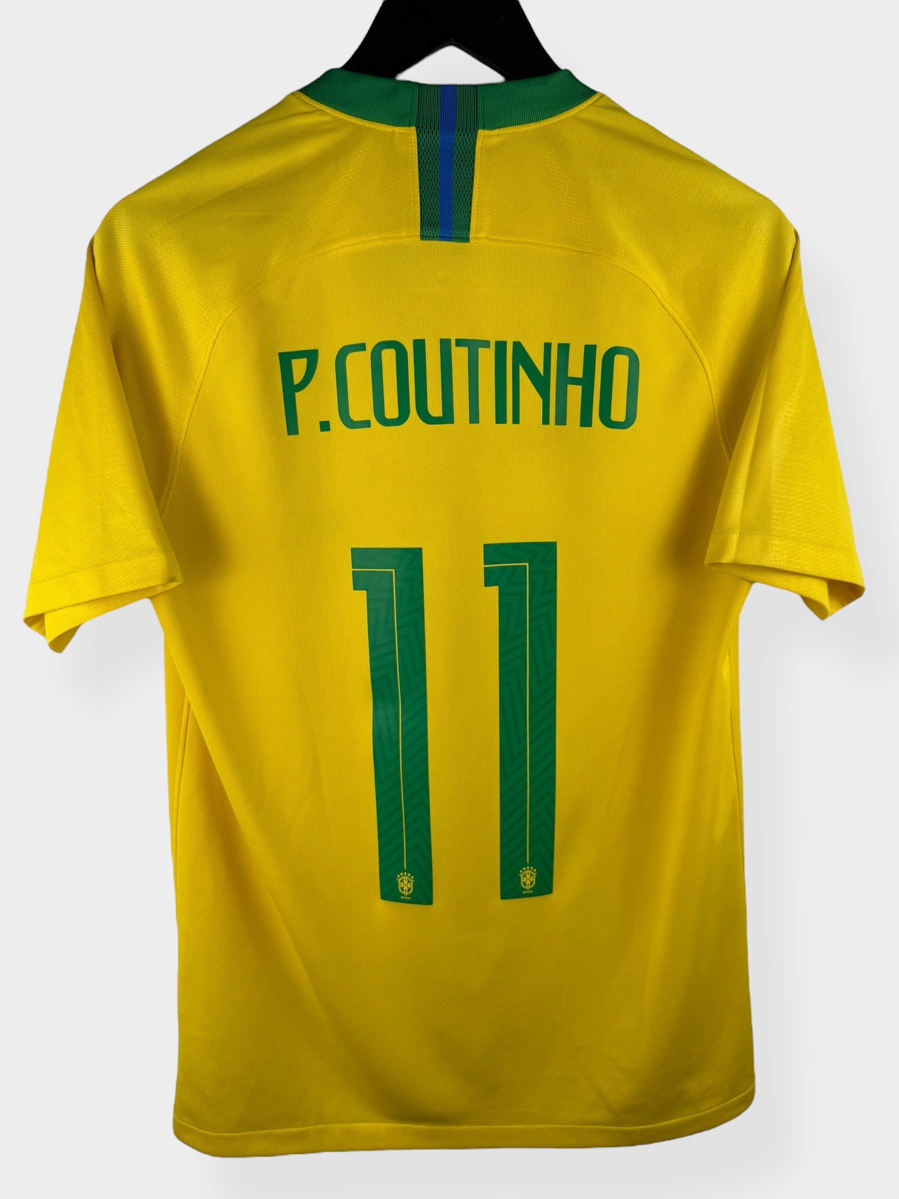 2018-19 BRAZIL HOME SHIRT COUTINHO #11 S