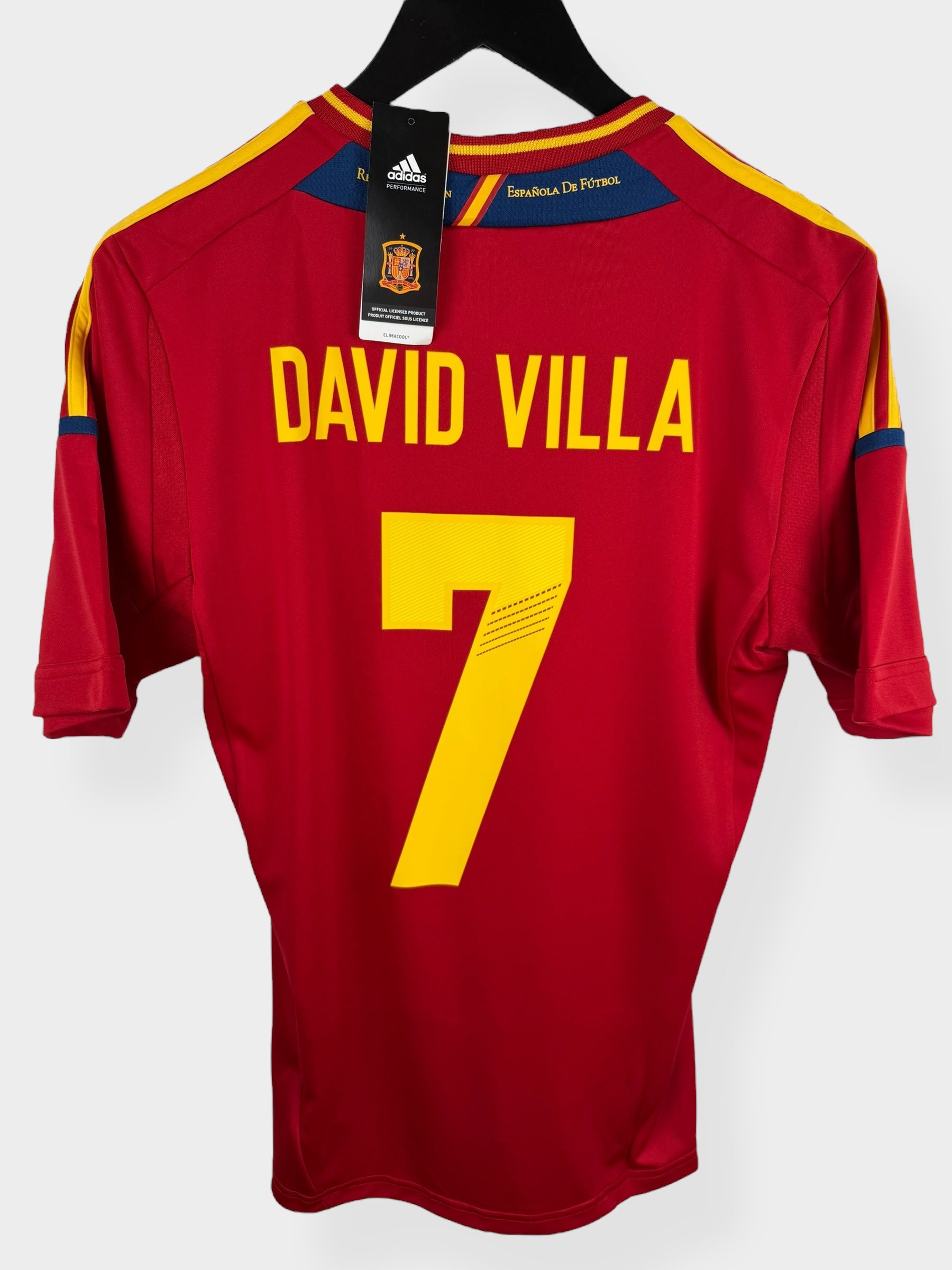 2011-12 SPAIN HOME SHIRT DAVID VILLA #7 S