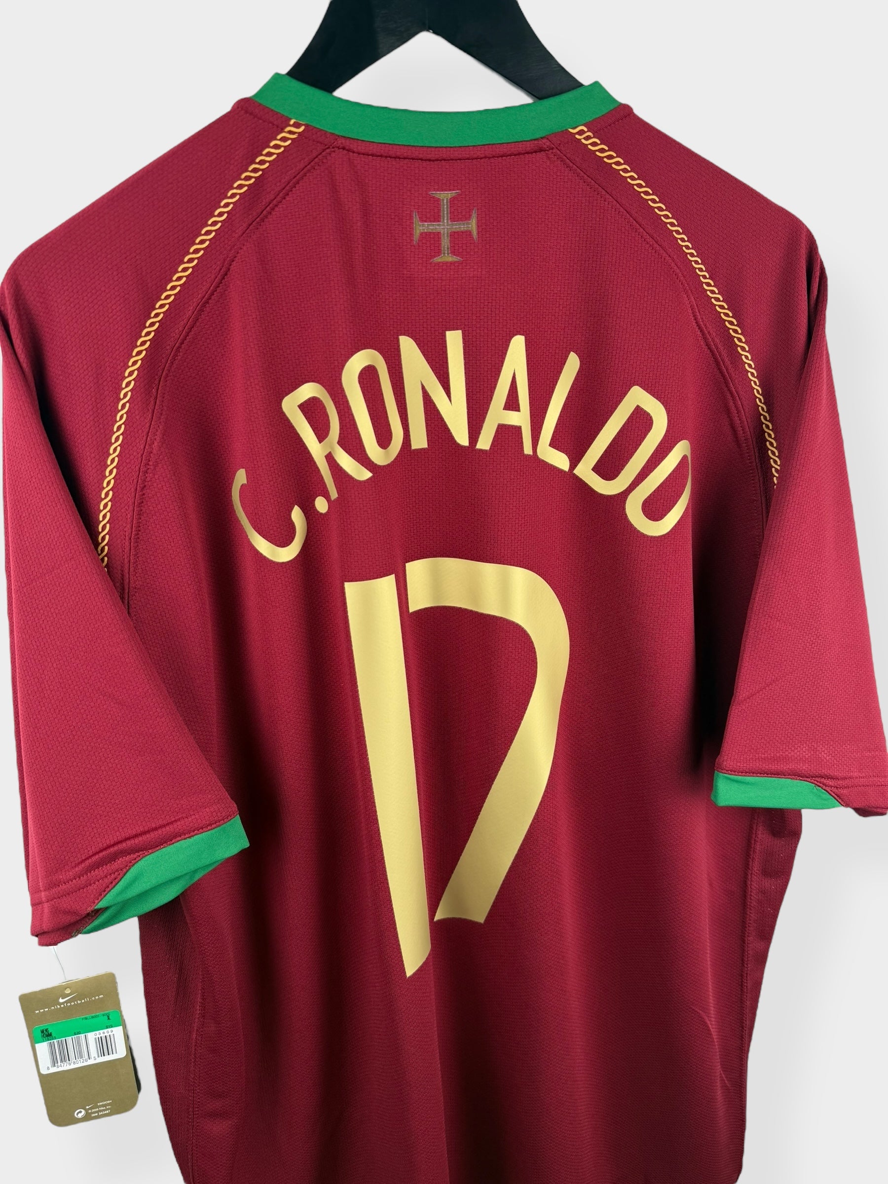 2006-08 PORTUGAL HOME SHIRT RONALDO #17 XL - Authentic Football Club