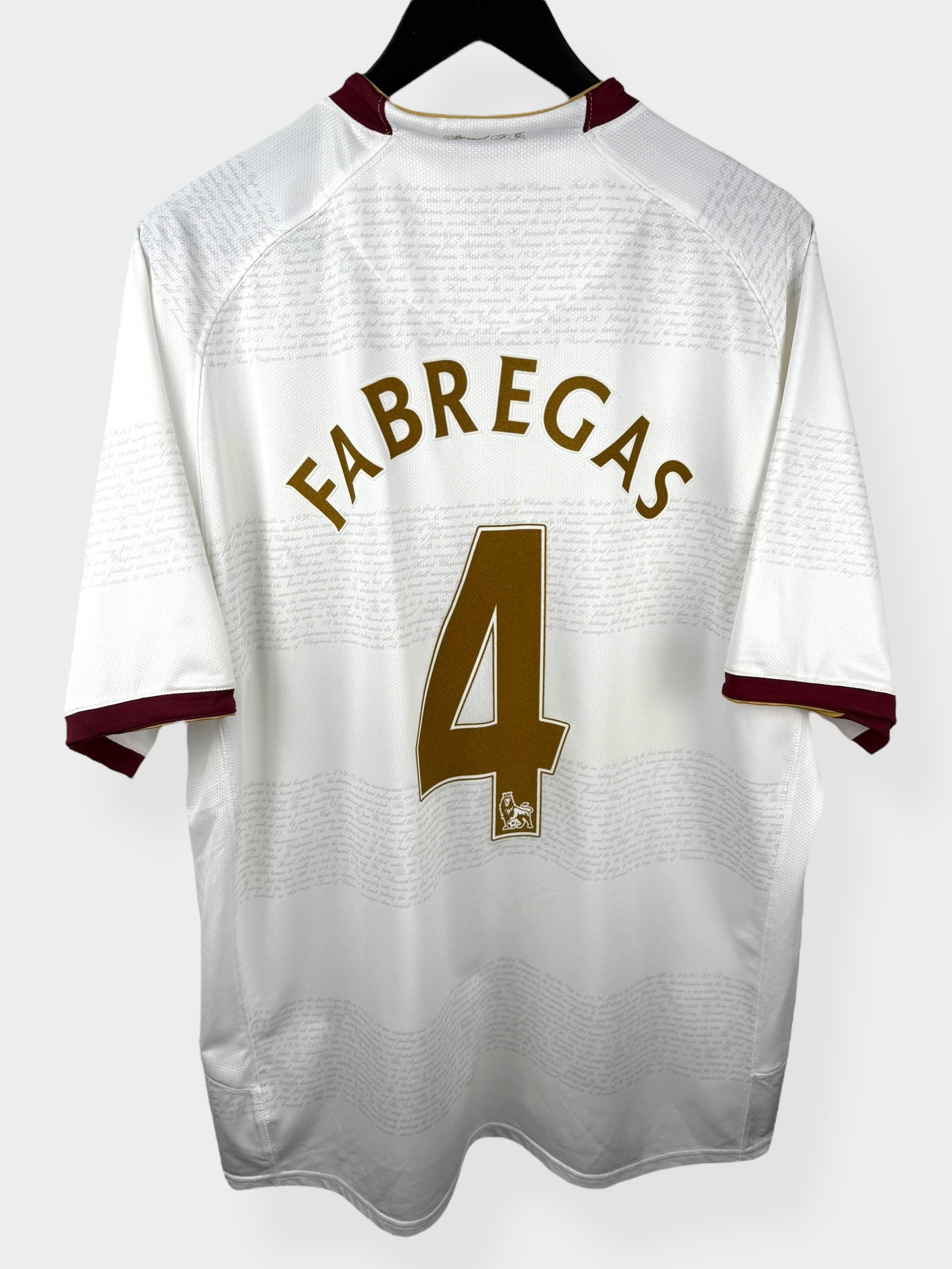 2007-08 ARSENAL AUSWÄRTSTRIKOT FABREGAS #4 XXL