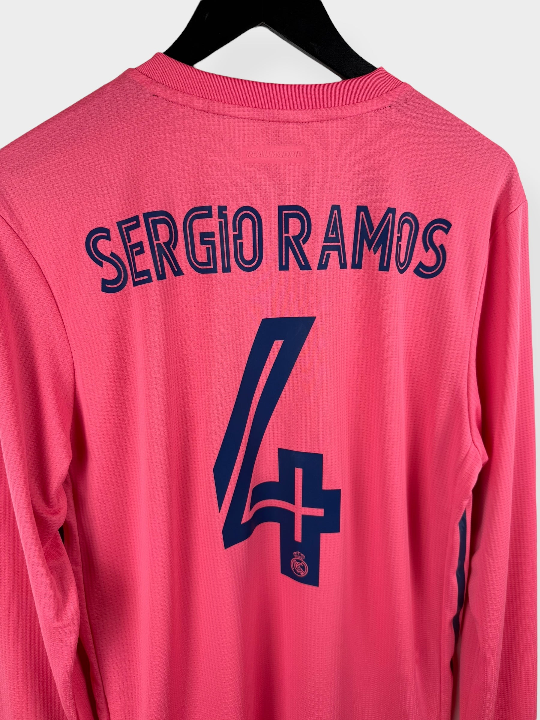2020-21 REAL MADRID AWAY SHIRT PLAYER ISSUE LS SERGIO RAMOS #4 M