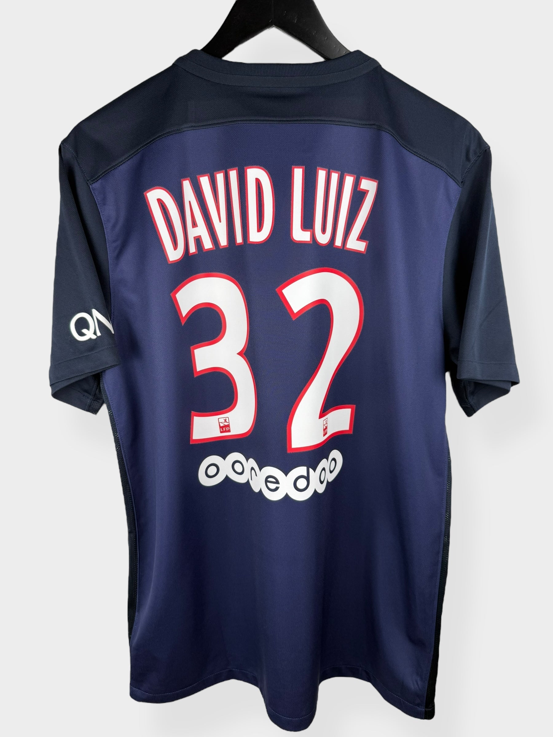 2015-16 PARIS SAINT-GERMAIN HOME SHIRT DAVID LUIZ #32 L