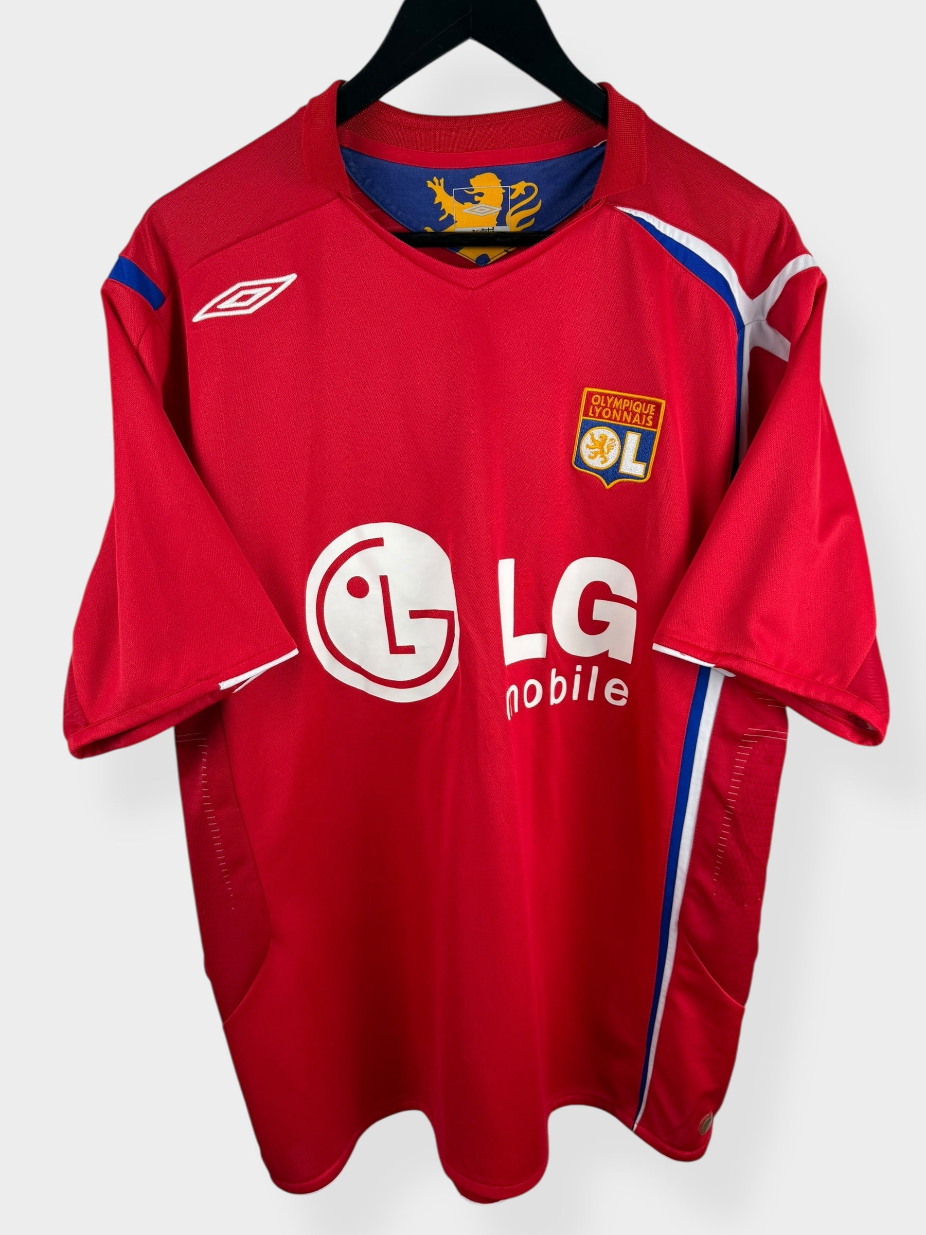 2005-06 OLYMPIQUE LYONNAIS AWAY SHIRT JUNINHO #8 XL - Authentic Football Club