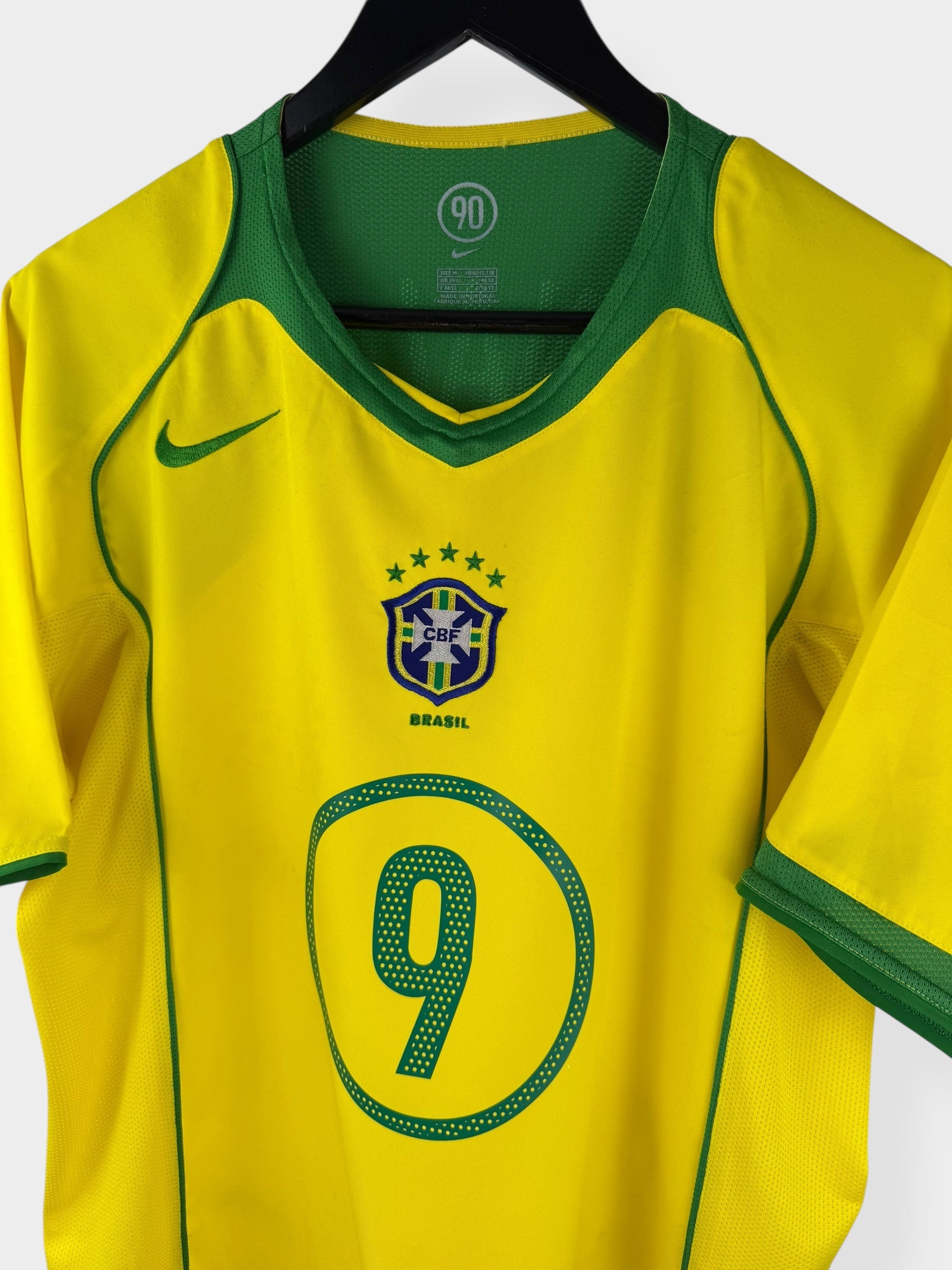 2004-06 BRAZIL HOME SHIRT RONALDO #9 M