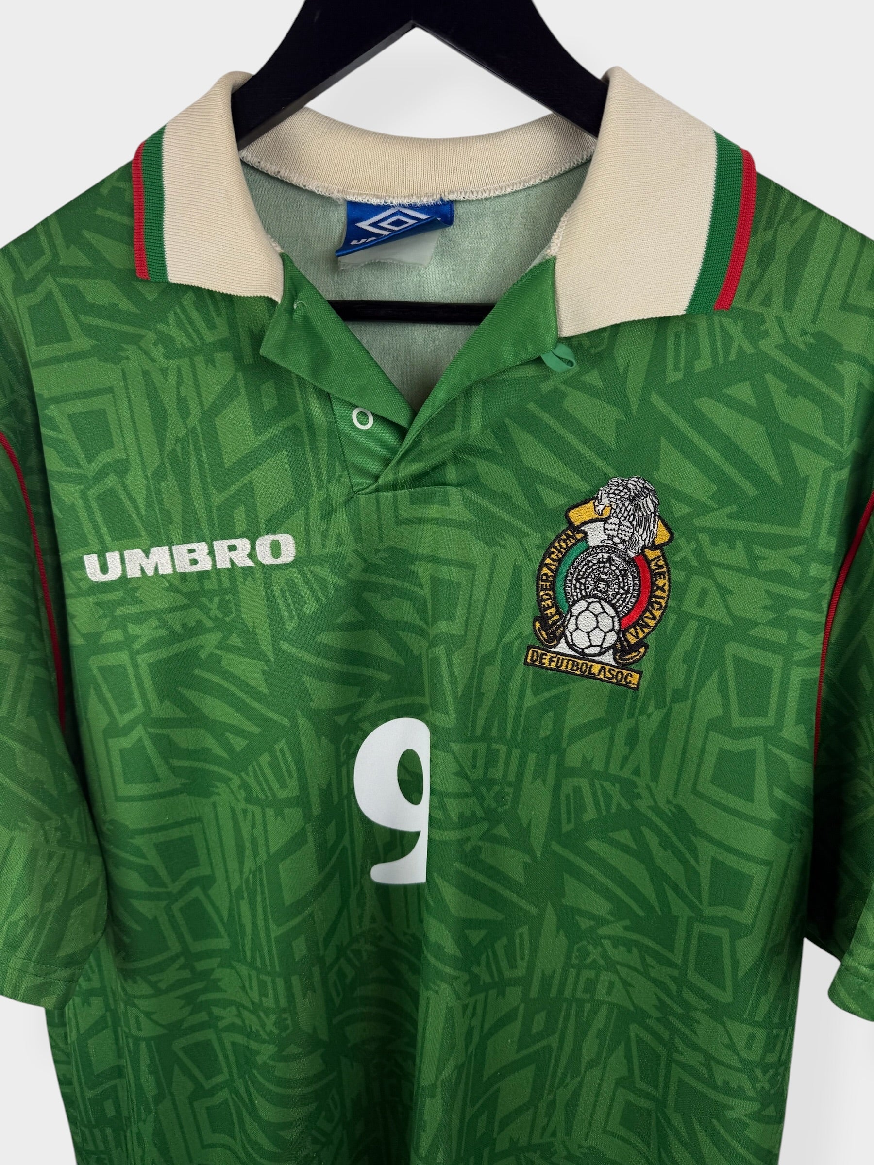 1994-95 MEXICO HOME SHIRT SANCHEZ #9 XL