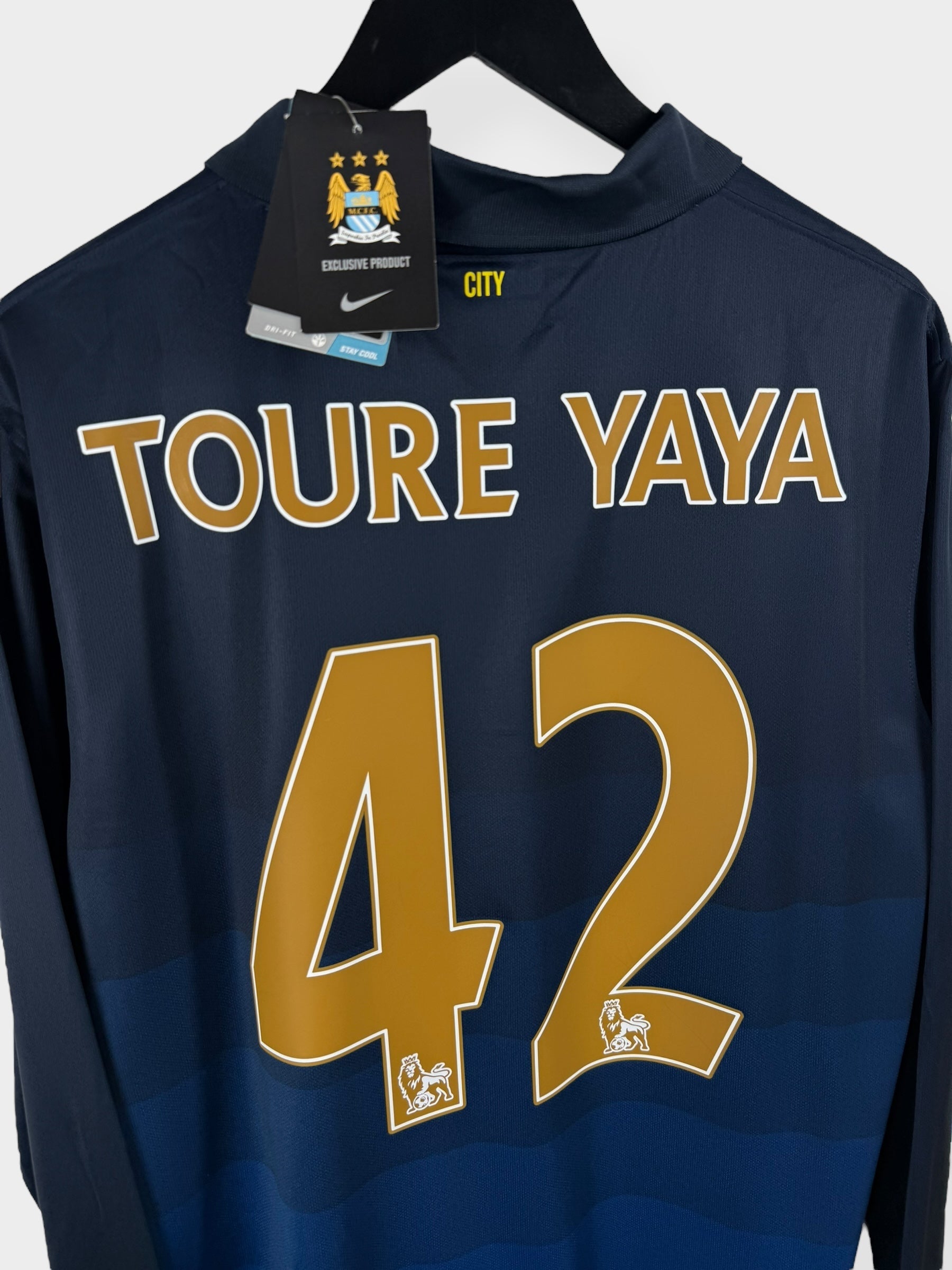 MAILLOT EXTÉRIEUR MANCHSTER CITY 2014-15 ML MANCHETTE LONGUE TOURE YAYA #42 L