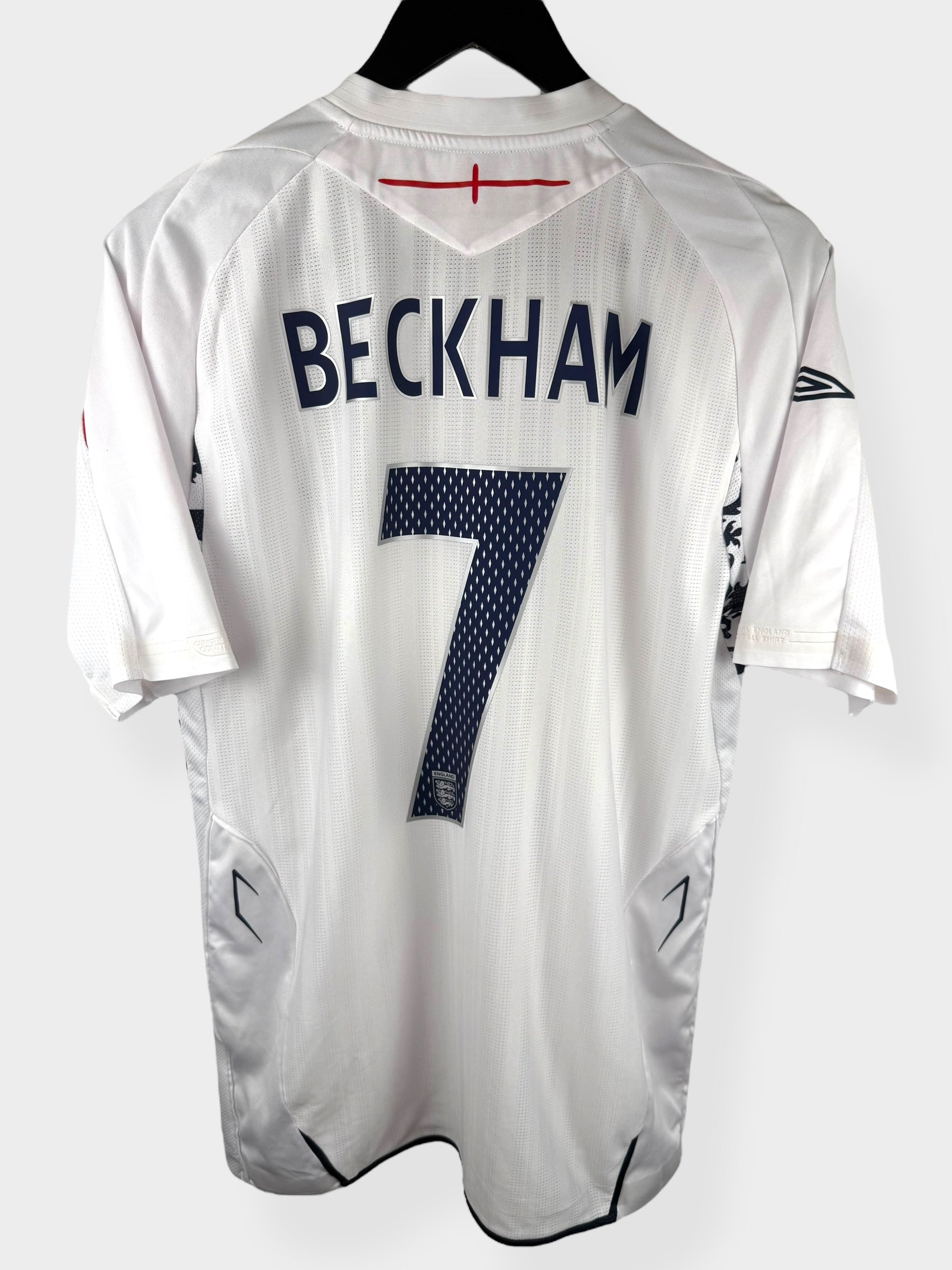2007-09 ENGLAND HOME SHIRT BECKHAM #7 M